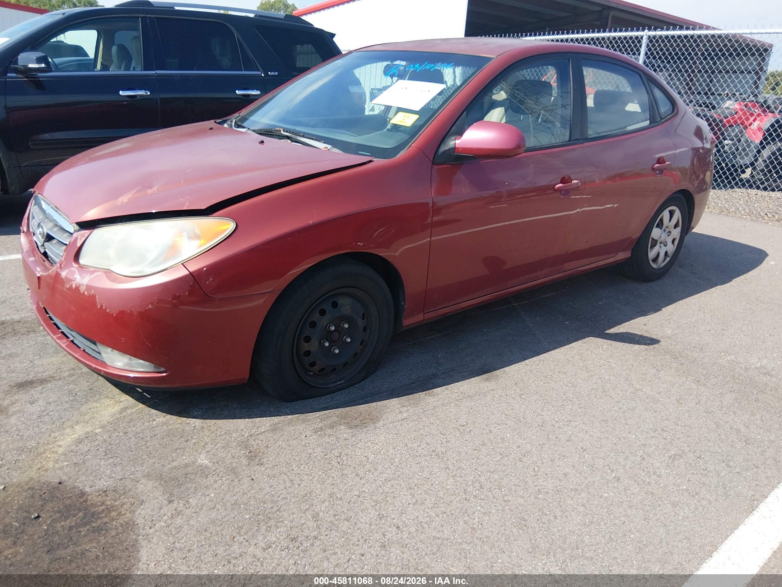 2009 Hyundai Elantra Gls Red vin: KMHDU46D89U607210