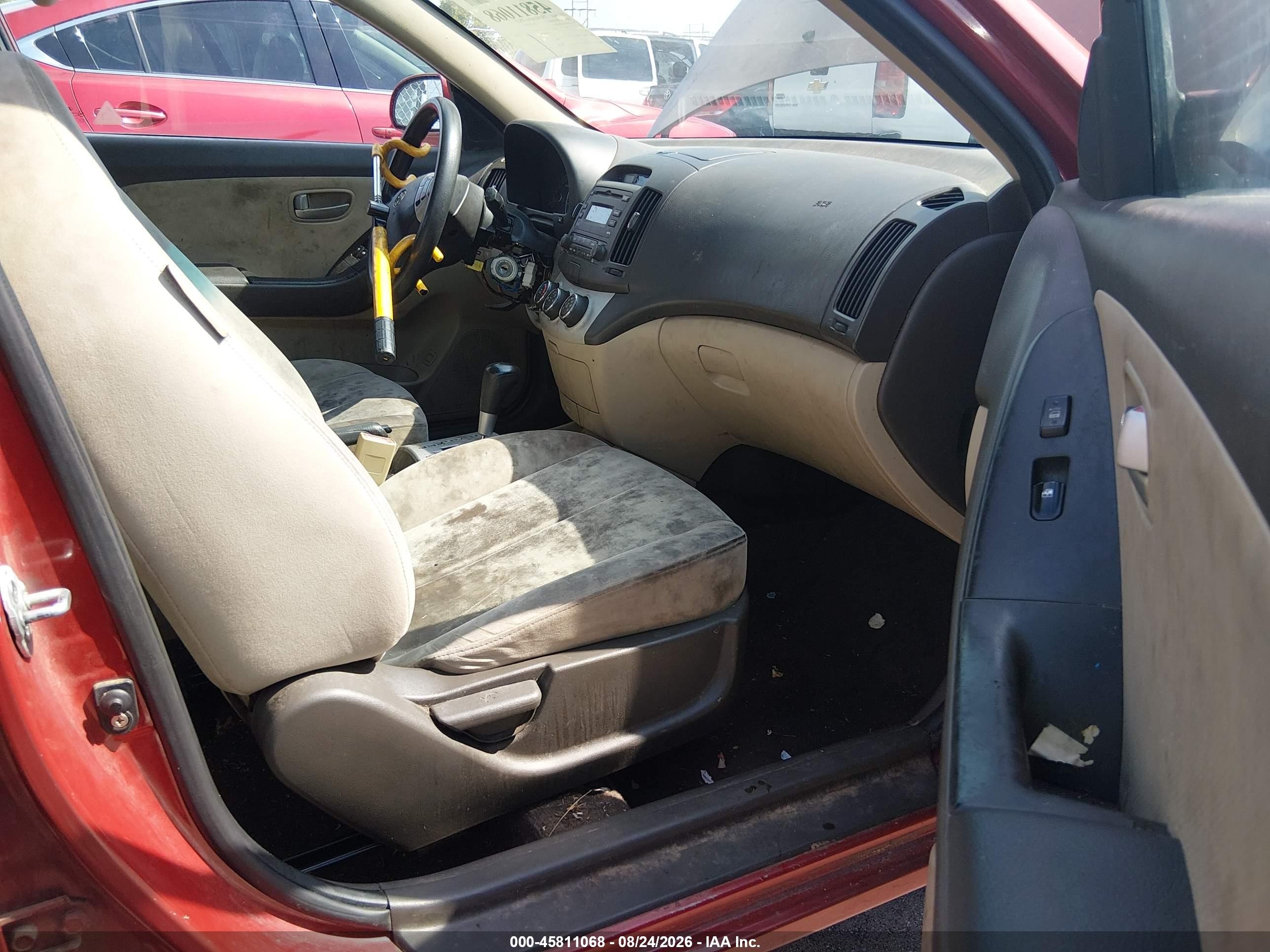 2009 Hyundai Elantra Gls Red vin: KMHDU46D89U607210