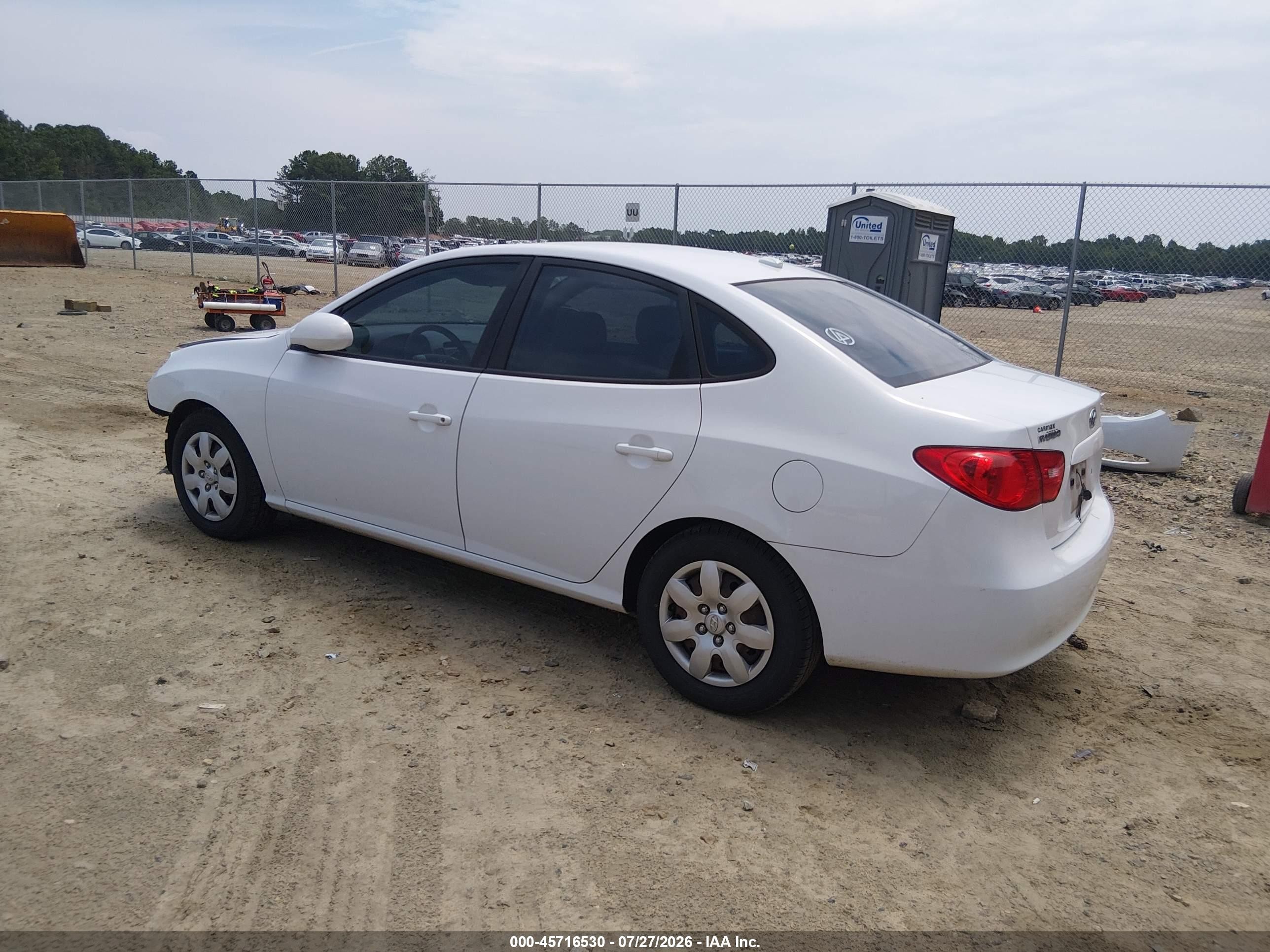 2009 Hyundai Elantra Gls White vin: KMHDU46D89U611189