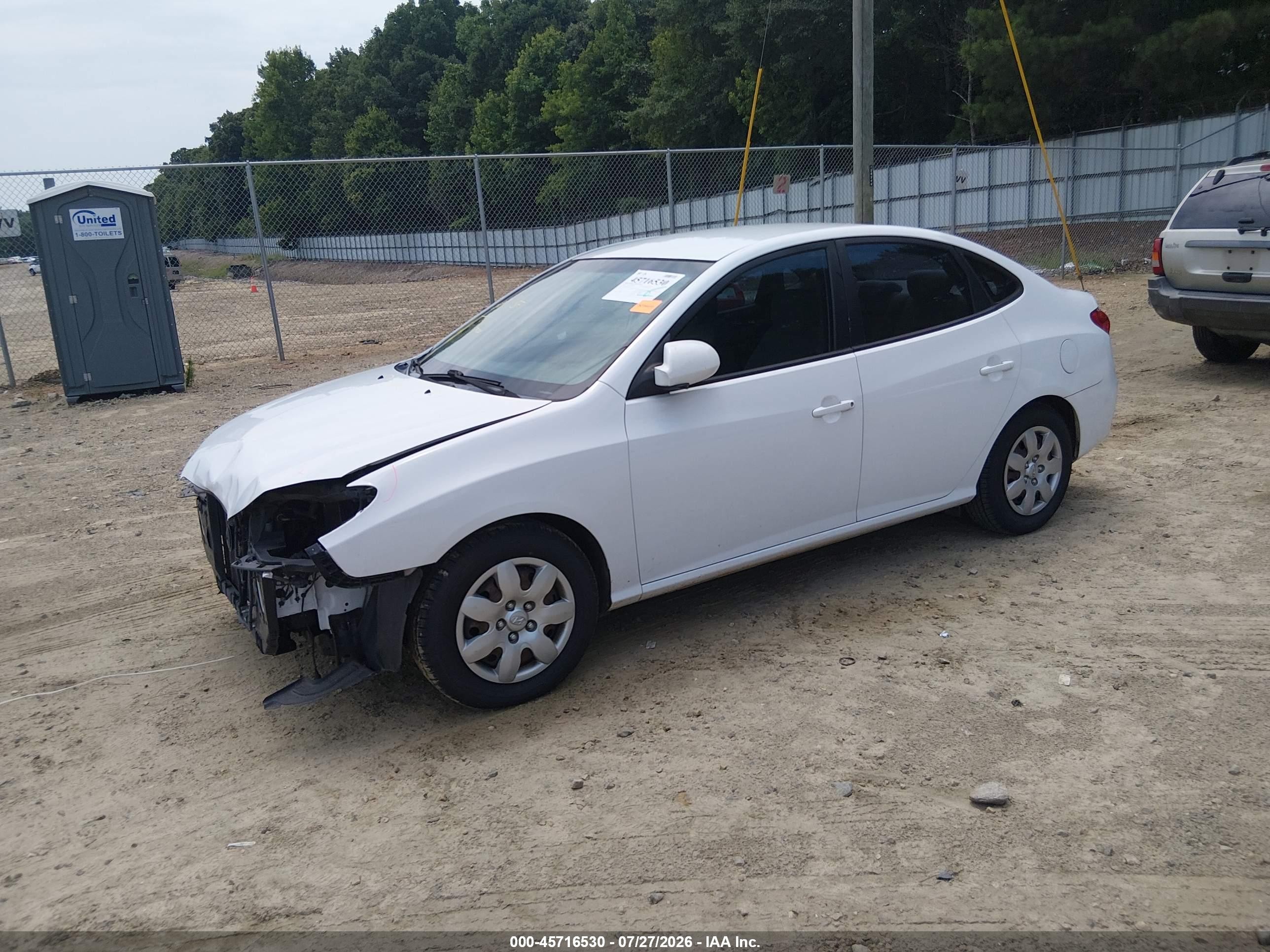 2009 Hyundai Elantra Gls White vin: KMHDU46D89U611189