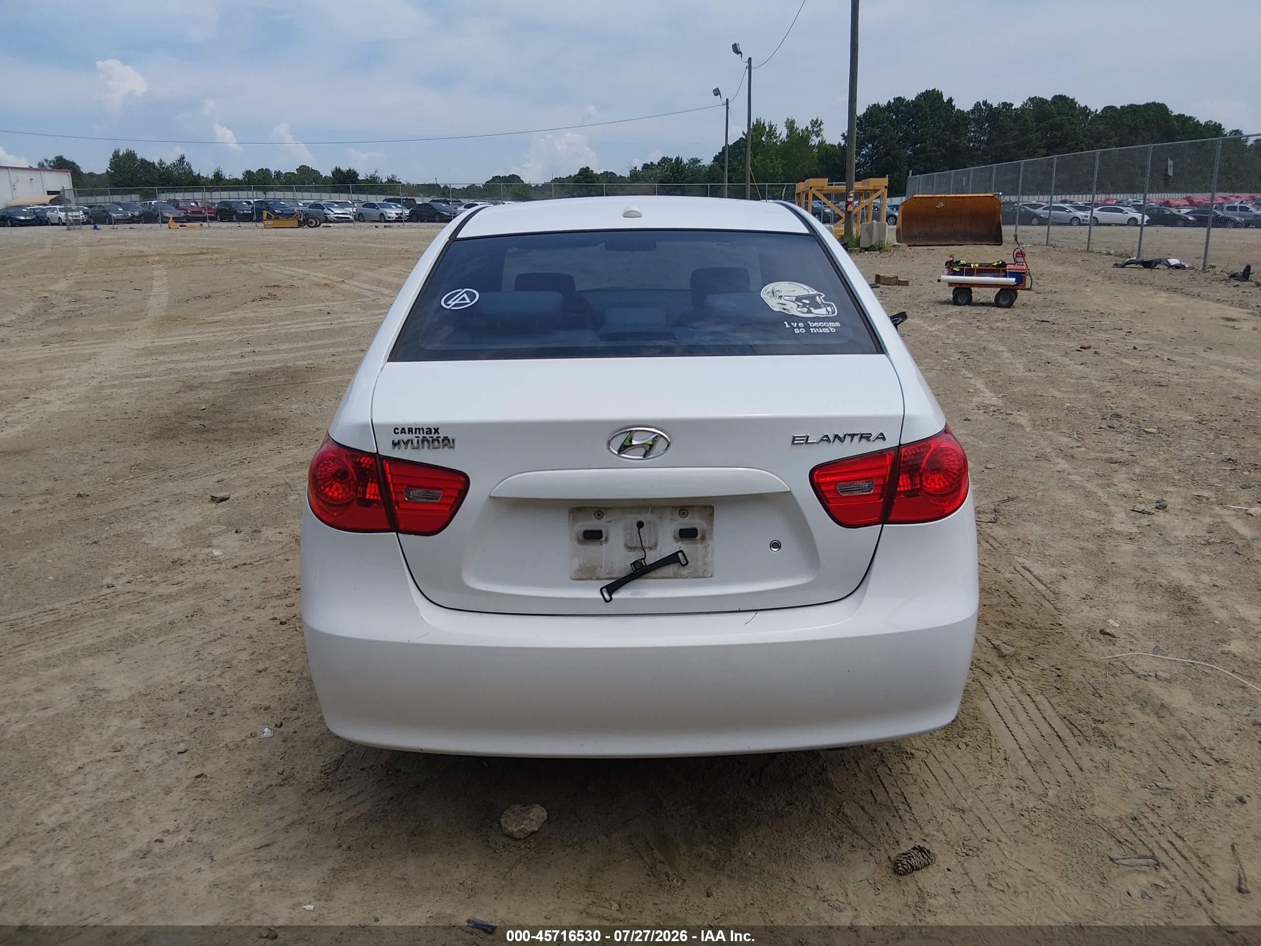 2009 Hyundai Elantra Gls White vin: KMHDU46D89U611189