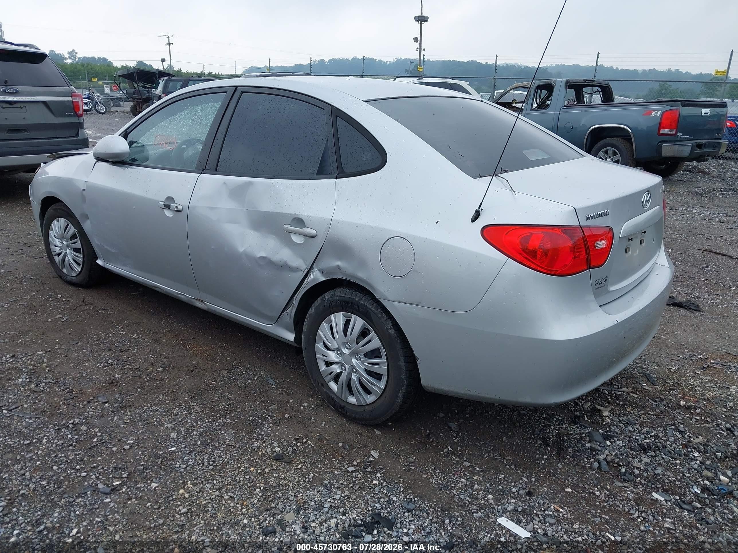 2009 Hyundai Elantra Gls Silver vin: KMHDU46D89U679413