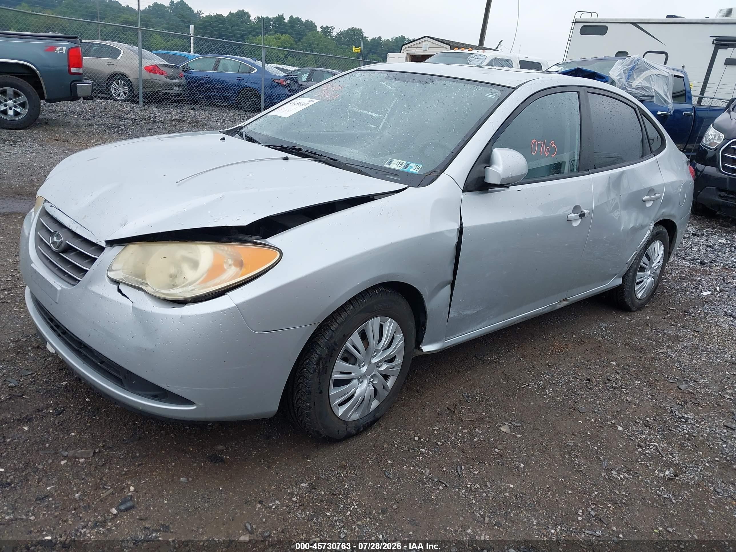 2009 Hyundai Elantra Gls Silver vin: KMHDU46D89U679413