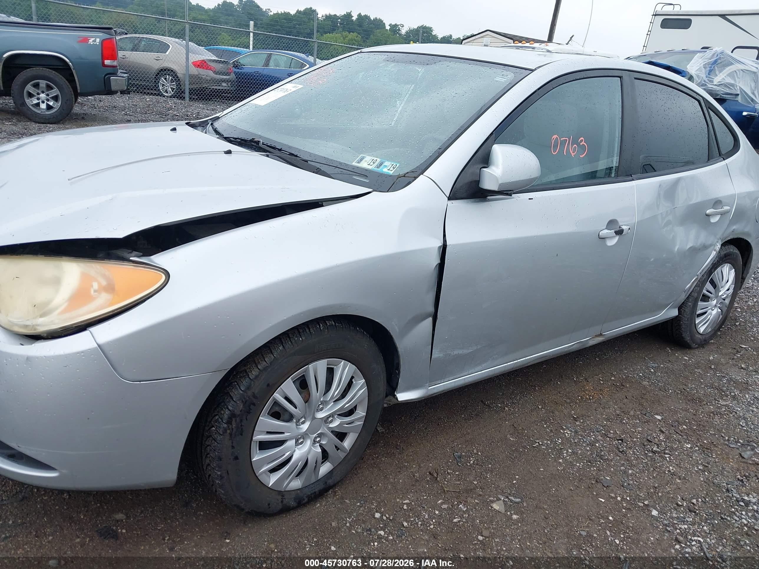 2009 Hyundai Elantra Gls Silver vin: KMHDU46D89U679413