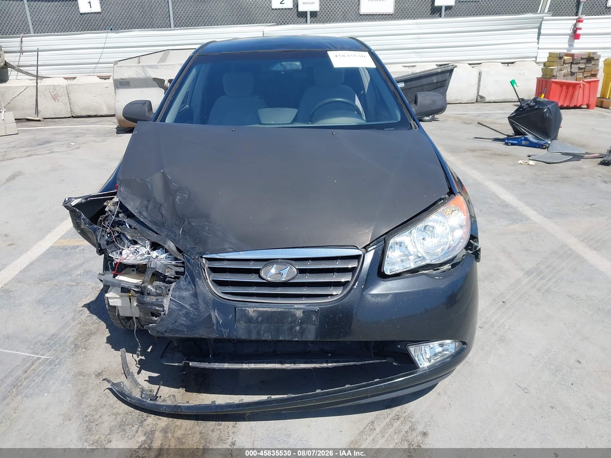 2007 Hyundai Elantra Gls/ltd/se Black vin: KMHDU46D97U038526
