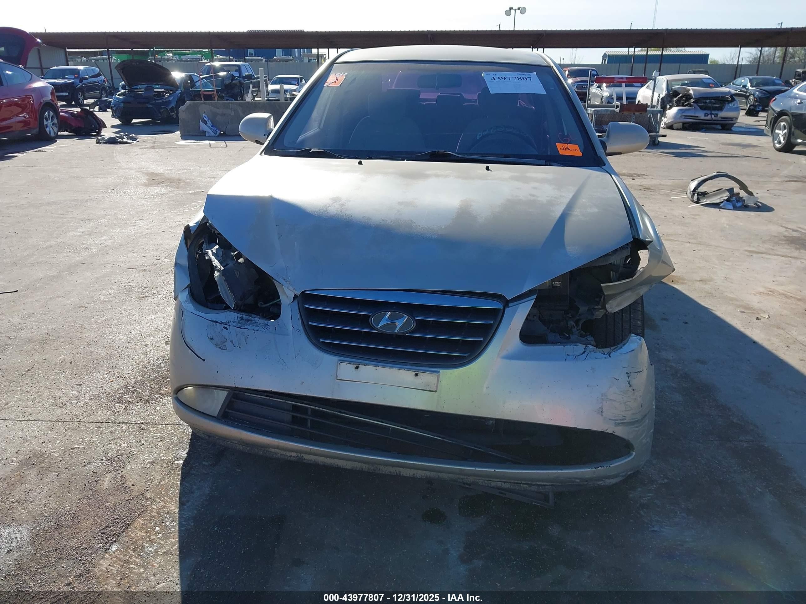 2007 Hyundai Elantra Gls/limited/se Beige vin: KMHDU46D97U052216