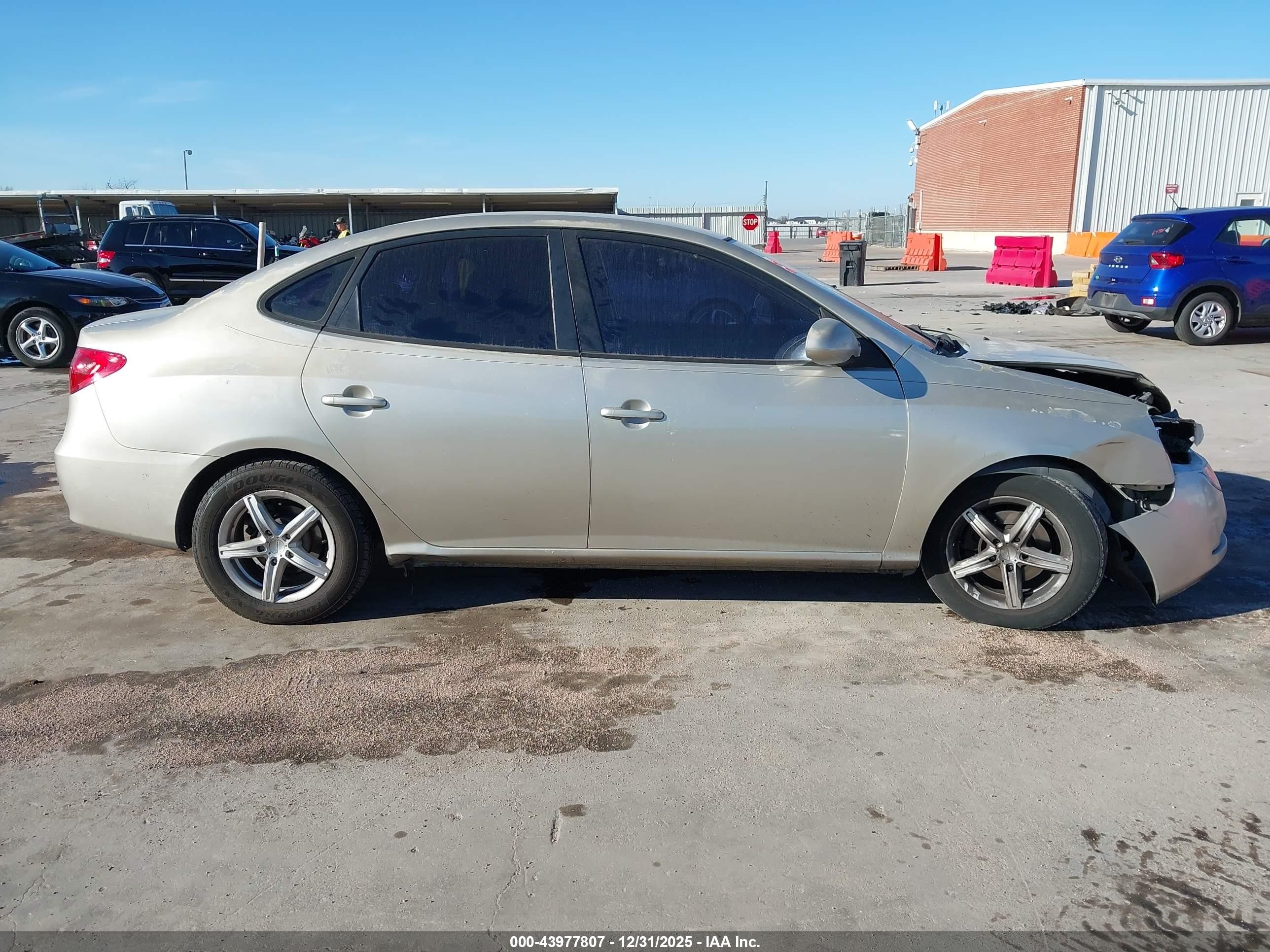 2007 Hyundai Elantra Gls/limited/se Beige vin: KMHDU46D97U052216