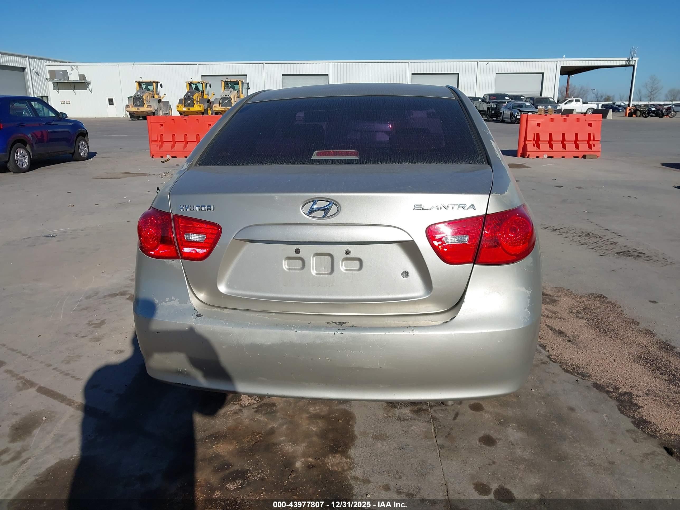 2007 Hyundai Elantra Gls/limited/se Beige vin: KMHDU46D97U052216