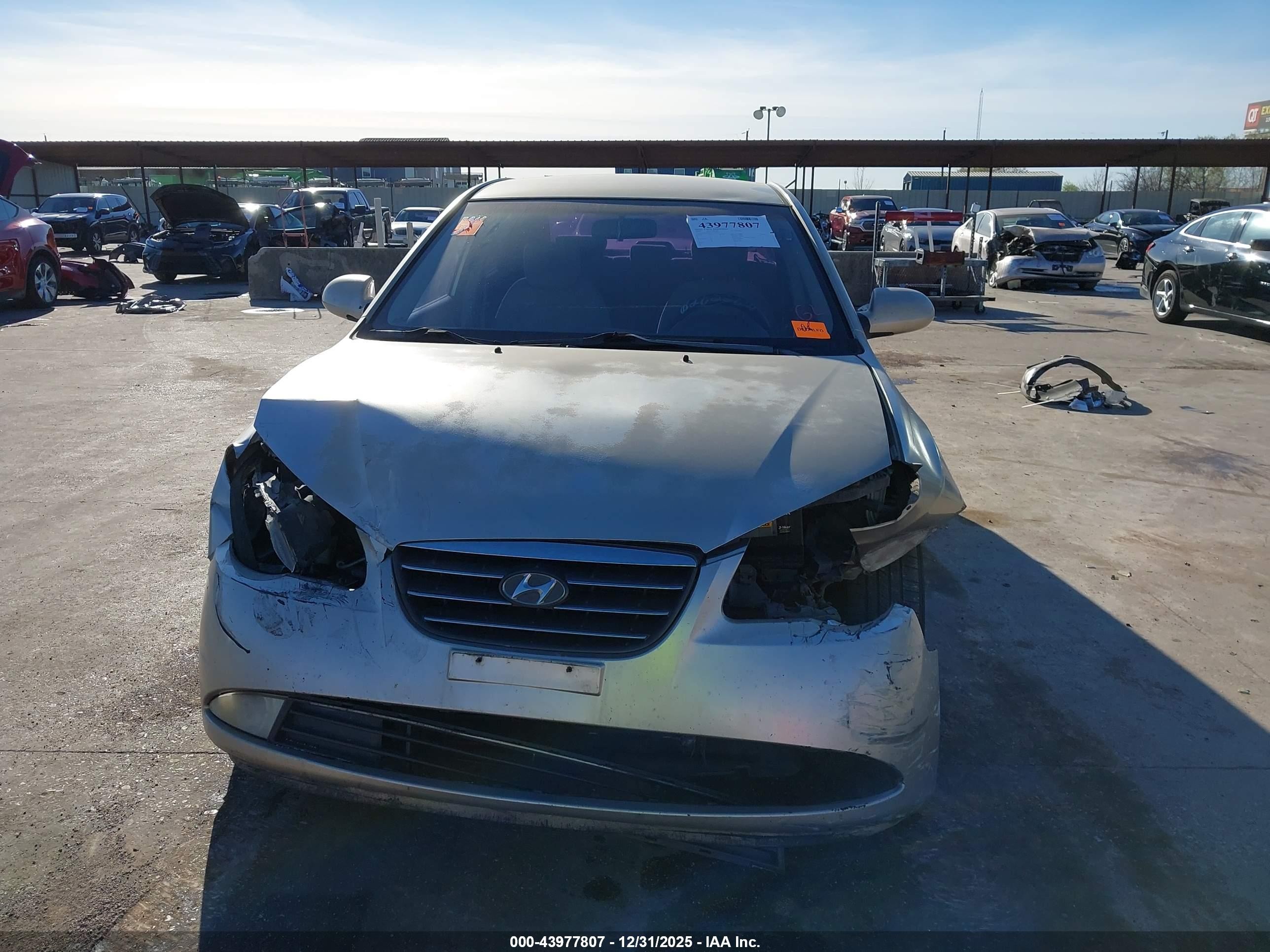2007 Hyundai Elantra Gls/limited/se Beige vin: KMHDU46D97U052216