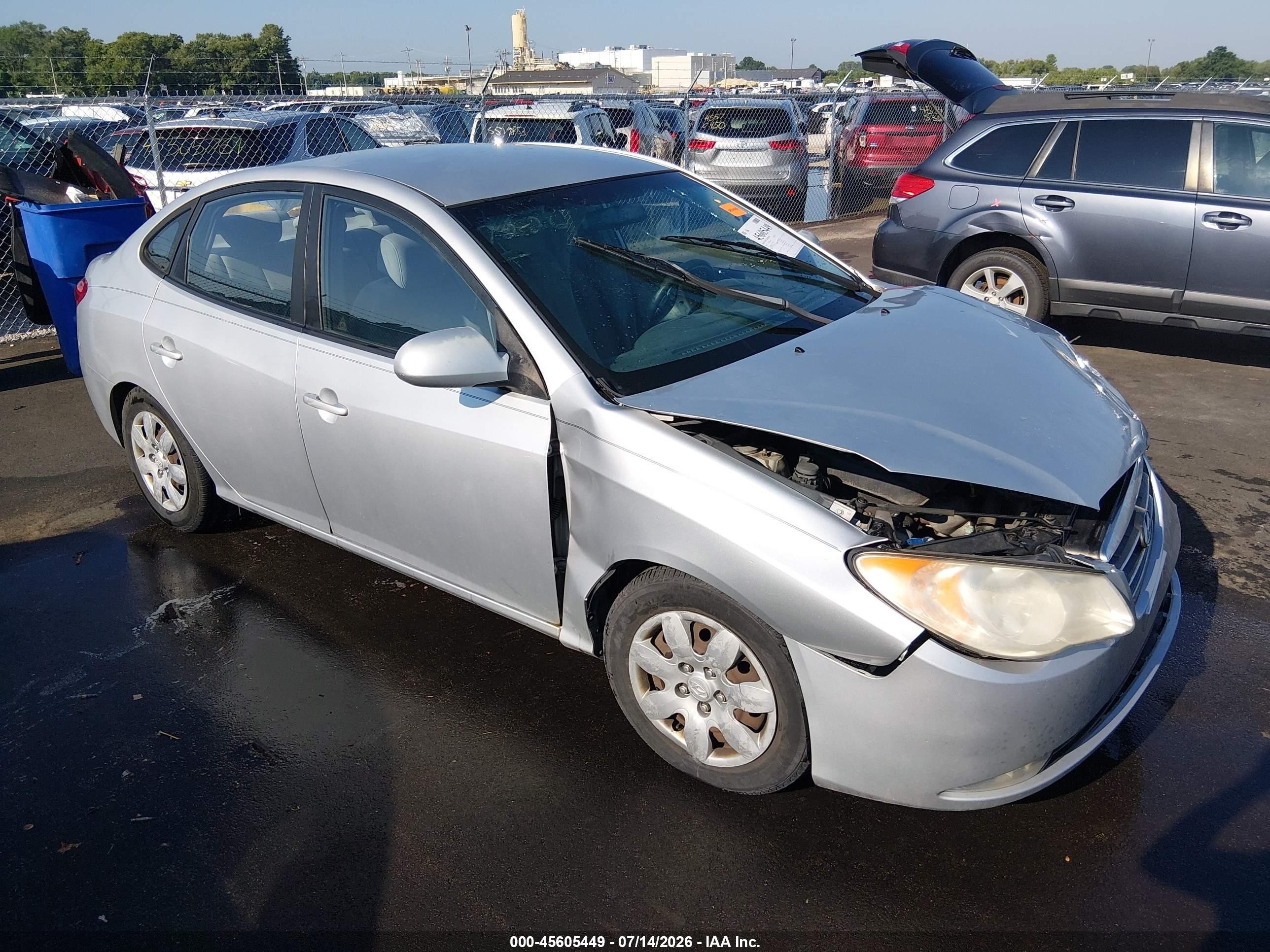 2007 Hyundai Elantra Gls/ltd/se Серый vin: KMHDU46D97U055522