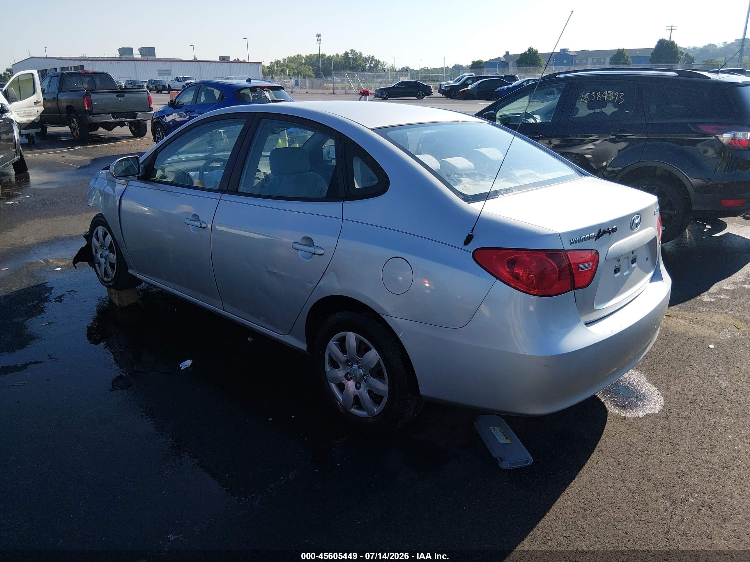 2007 Hyundai Elantra Gls/ltd/se Серый vin: KMHDU46D97U055522
