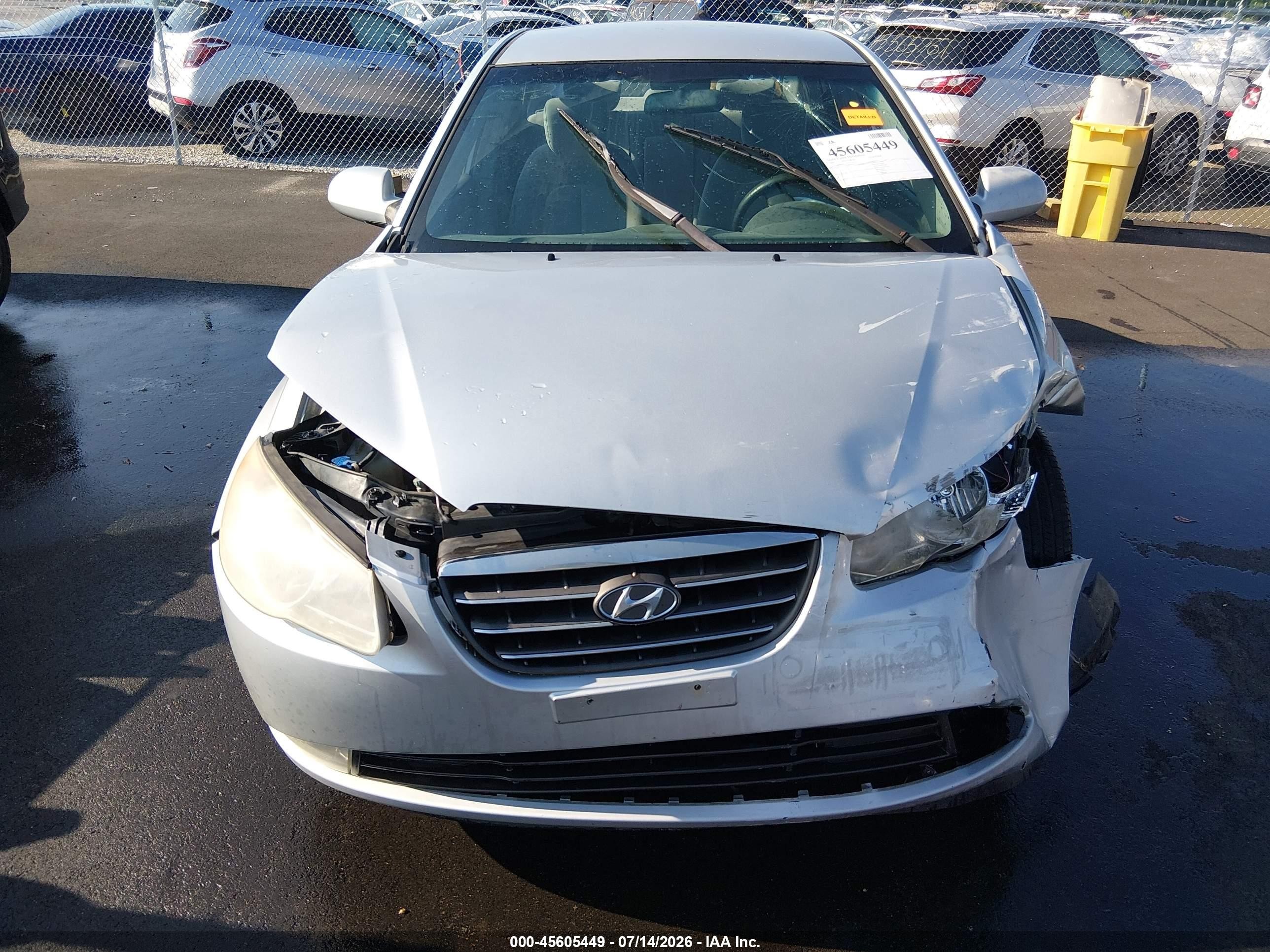 2007 Hyundai Elantra Gls/ltd/se Серый vin: KMHDU46D97U055522