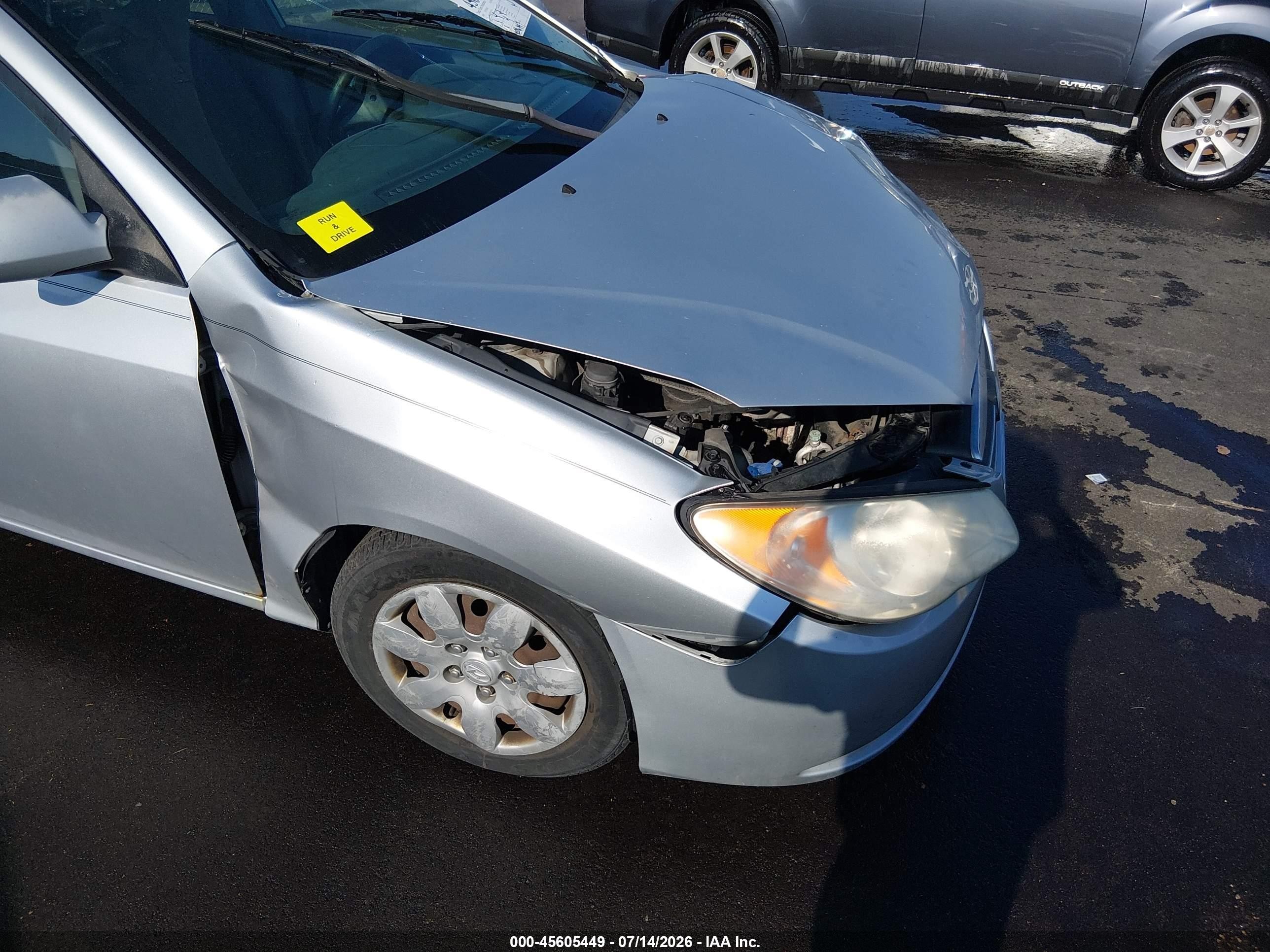 2007 Hyundai Elantra Gls/ltd/se Серый vin: KMHDU46D97U055522