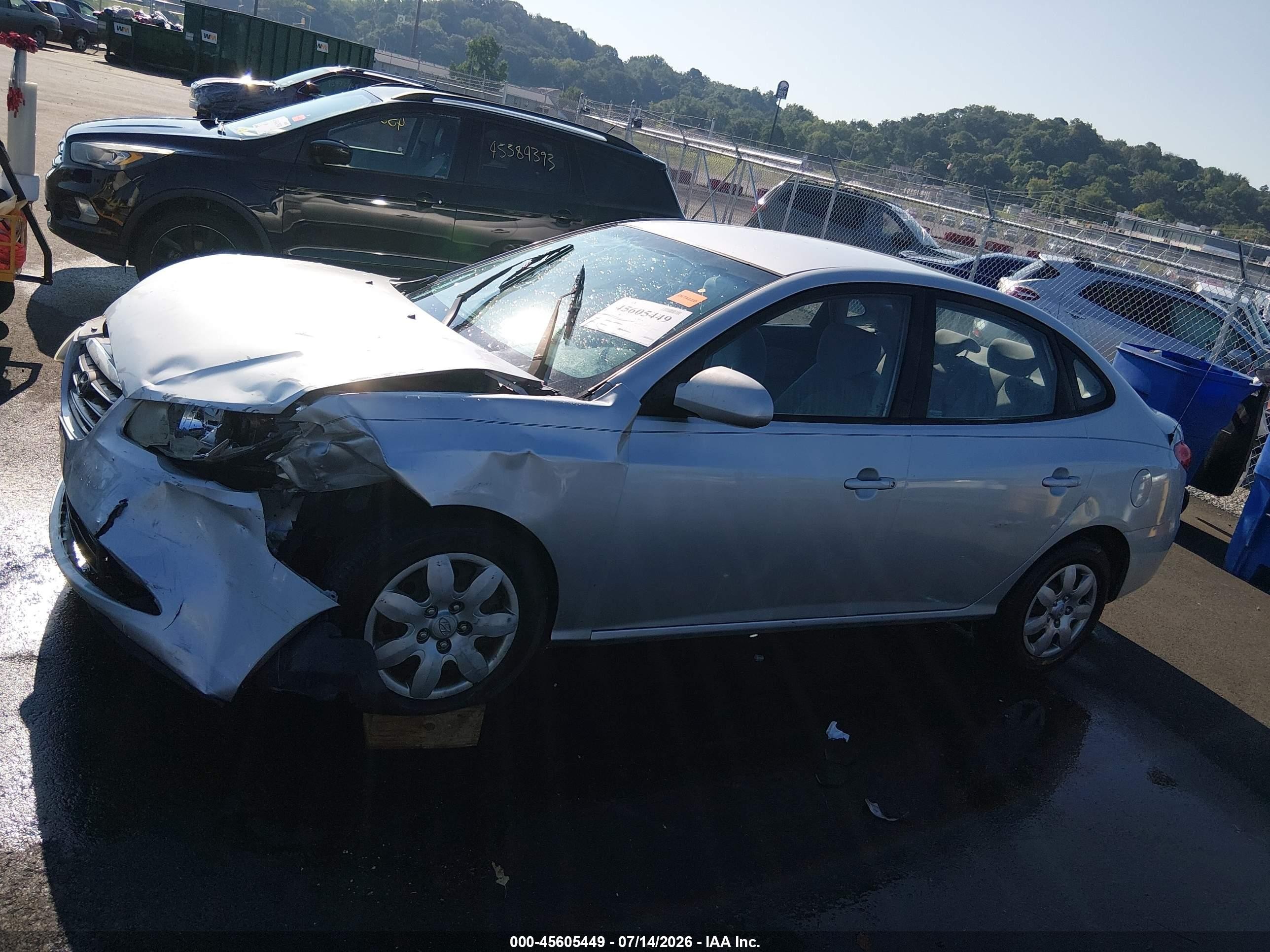 2007 Hyundai Elantra Gls/ltd/se Серый vin: KMHDU46D97U055522