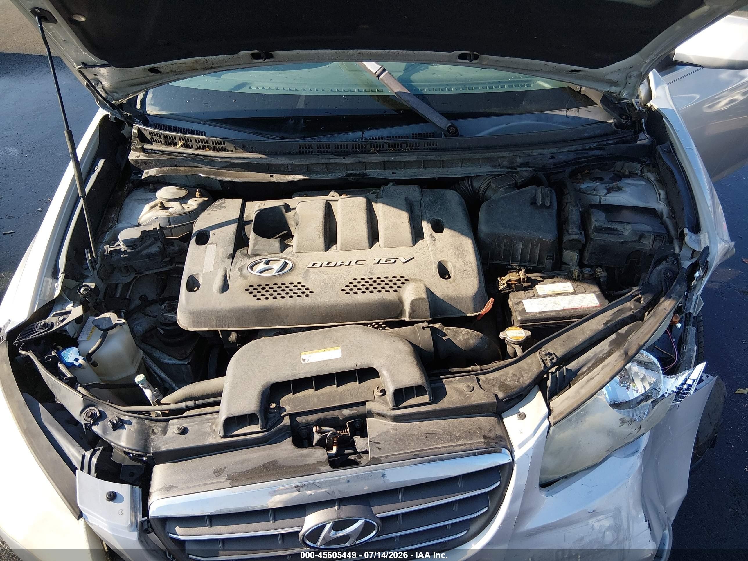 2007 Hyundai Elantra Gls/ltd/se Серый vin: KMHDU46D97U055522