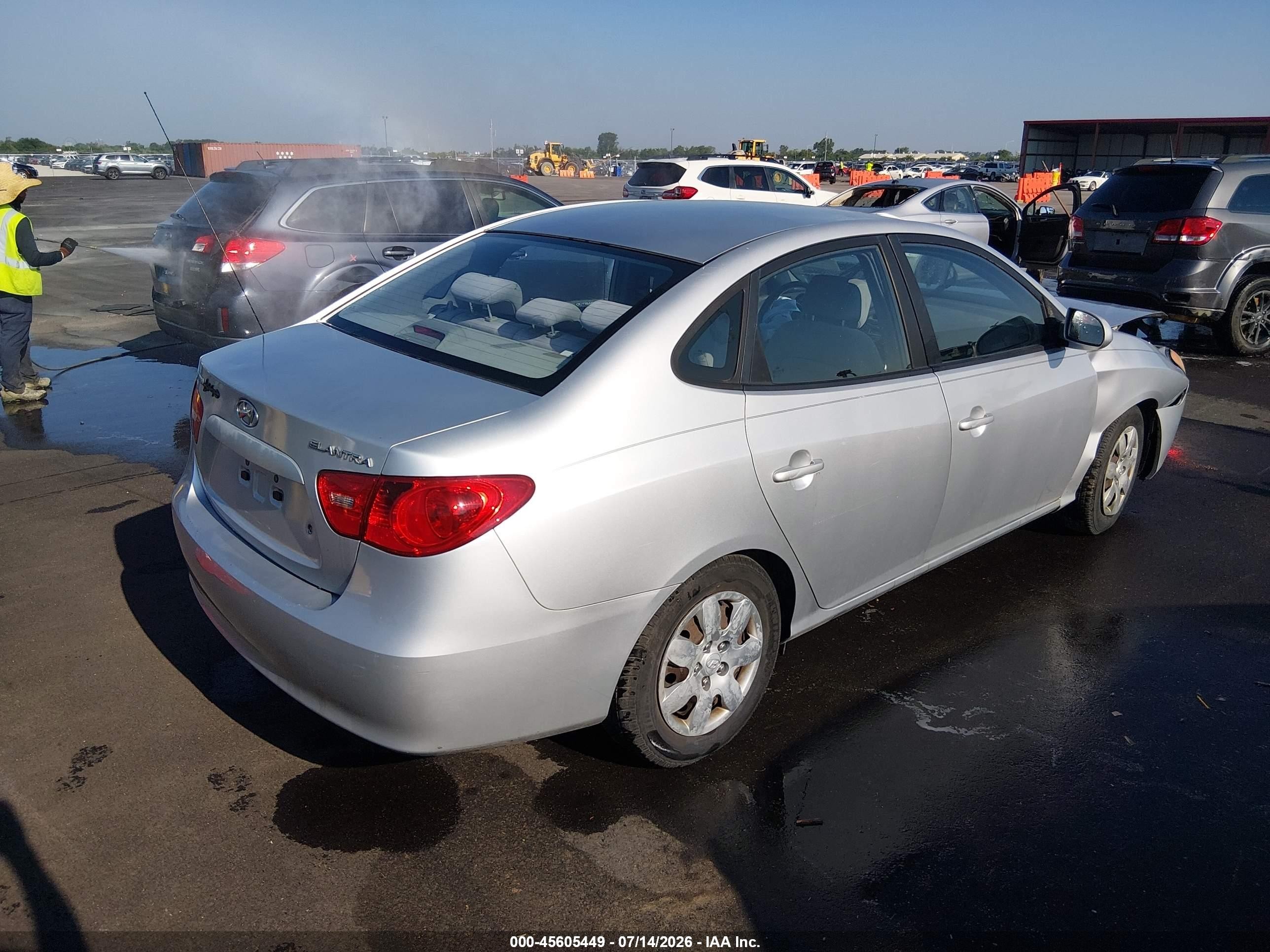 2007 Hyundai Elantra Gls/ltd/se Серый vin: KMHDU46D97U055522