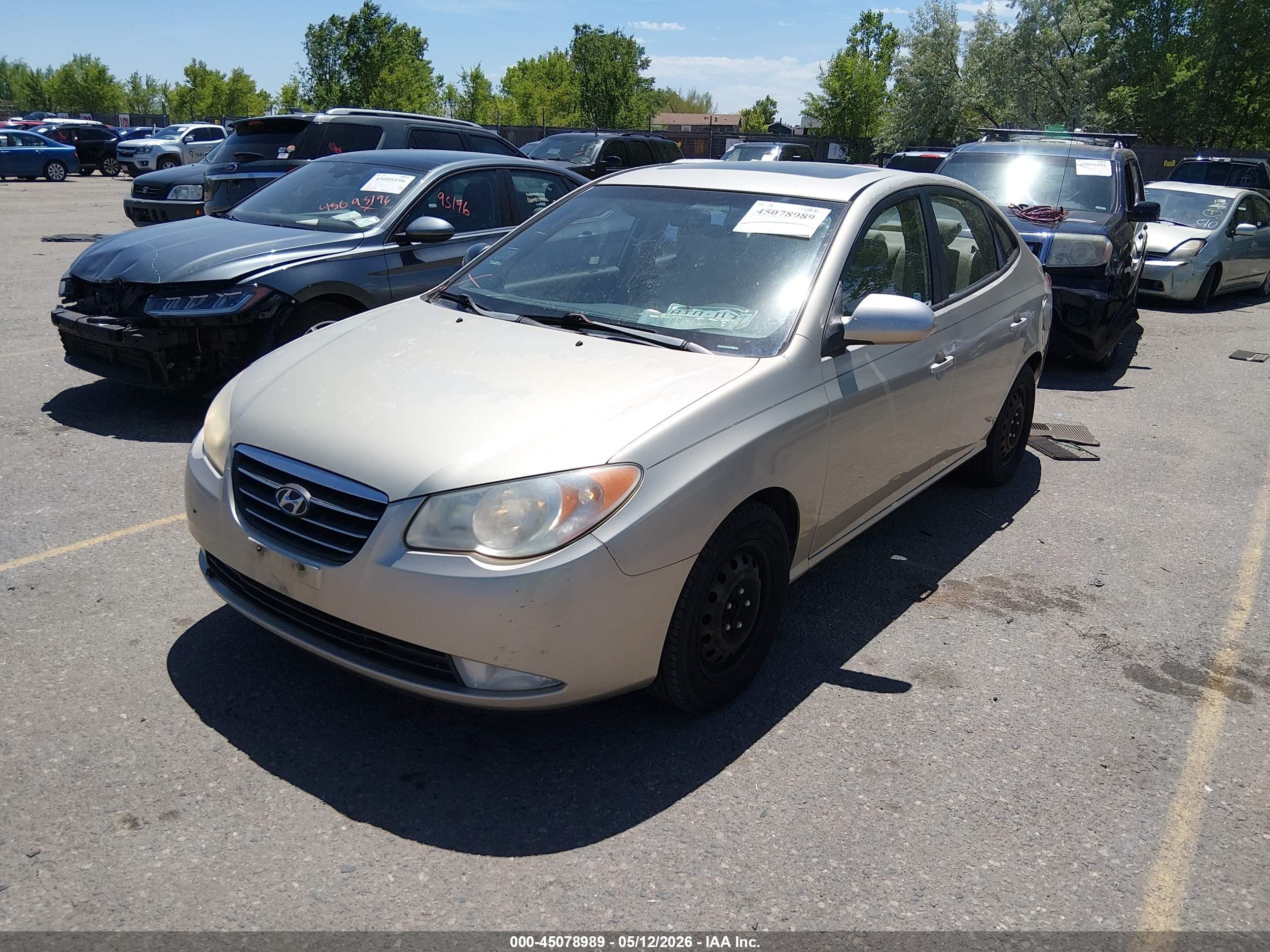 2007 Hyundai Elantra Gls/limited/se Brown vin: KMHDU46D97U067430