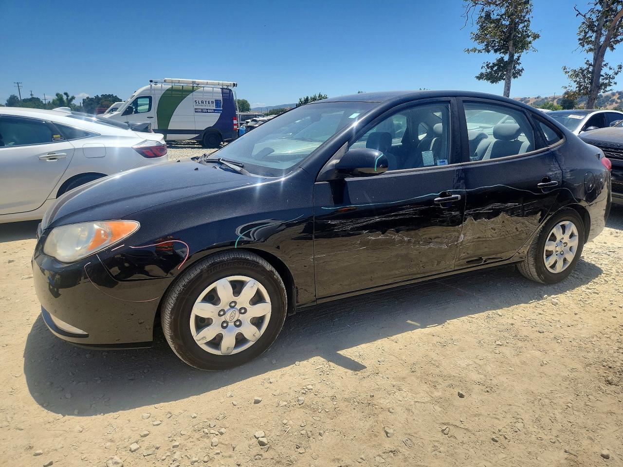 2007 Hyundai Elantra Gls Black vin: KMHDU46D97U084695