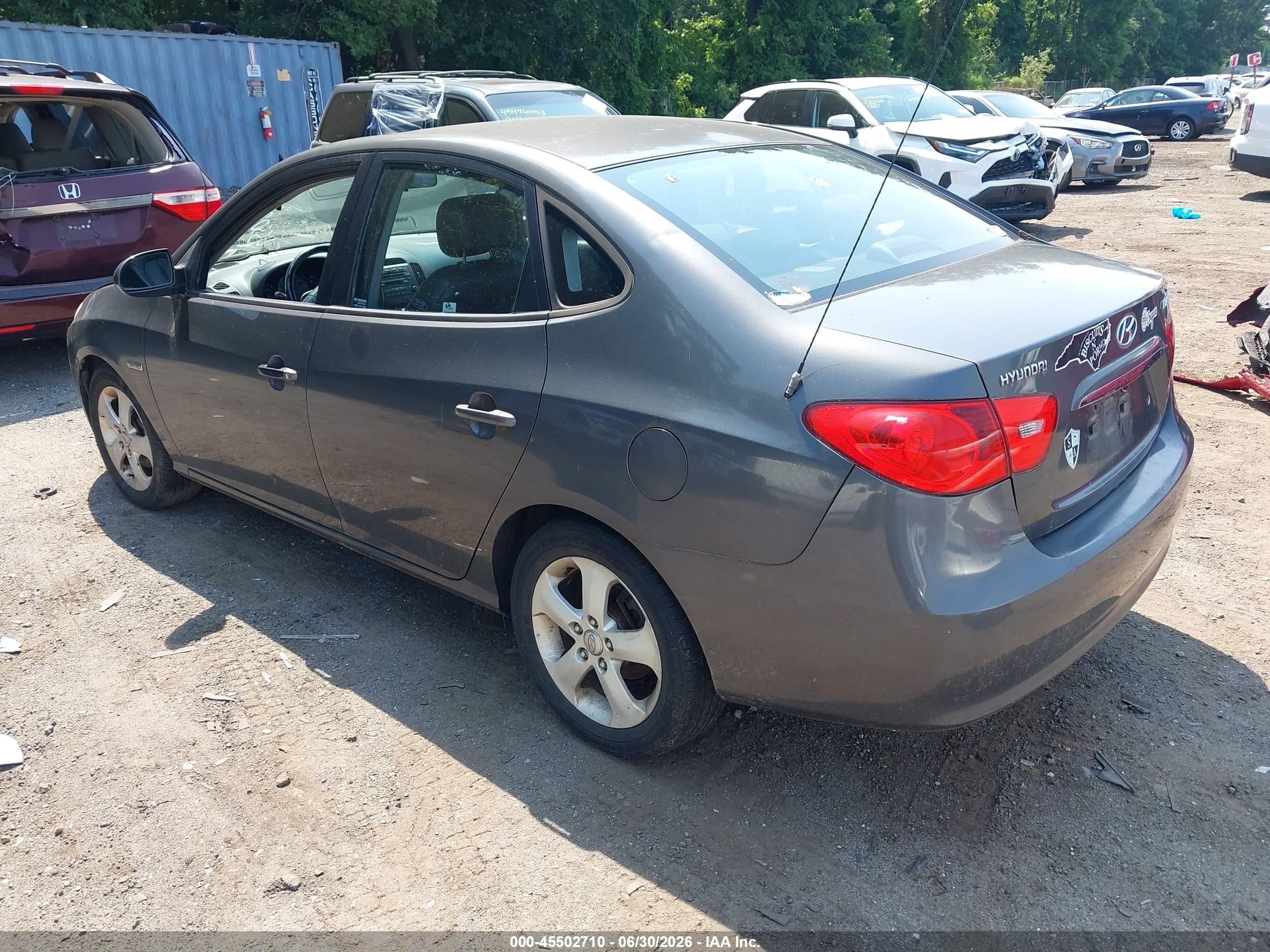 2007 Hyundai Elantra Gls/ltd/se Gray vin: KMHDU46D97U095972