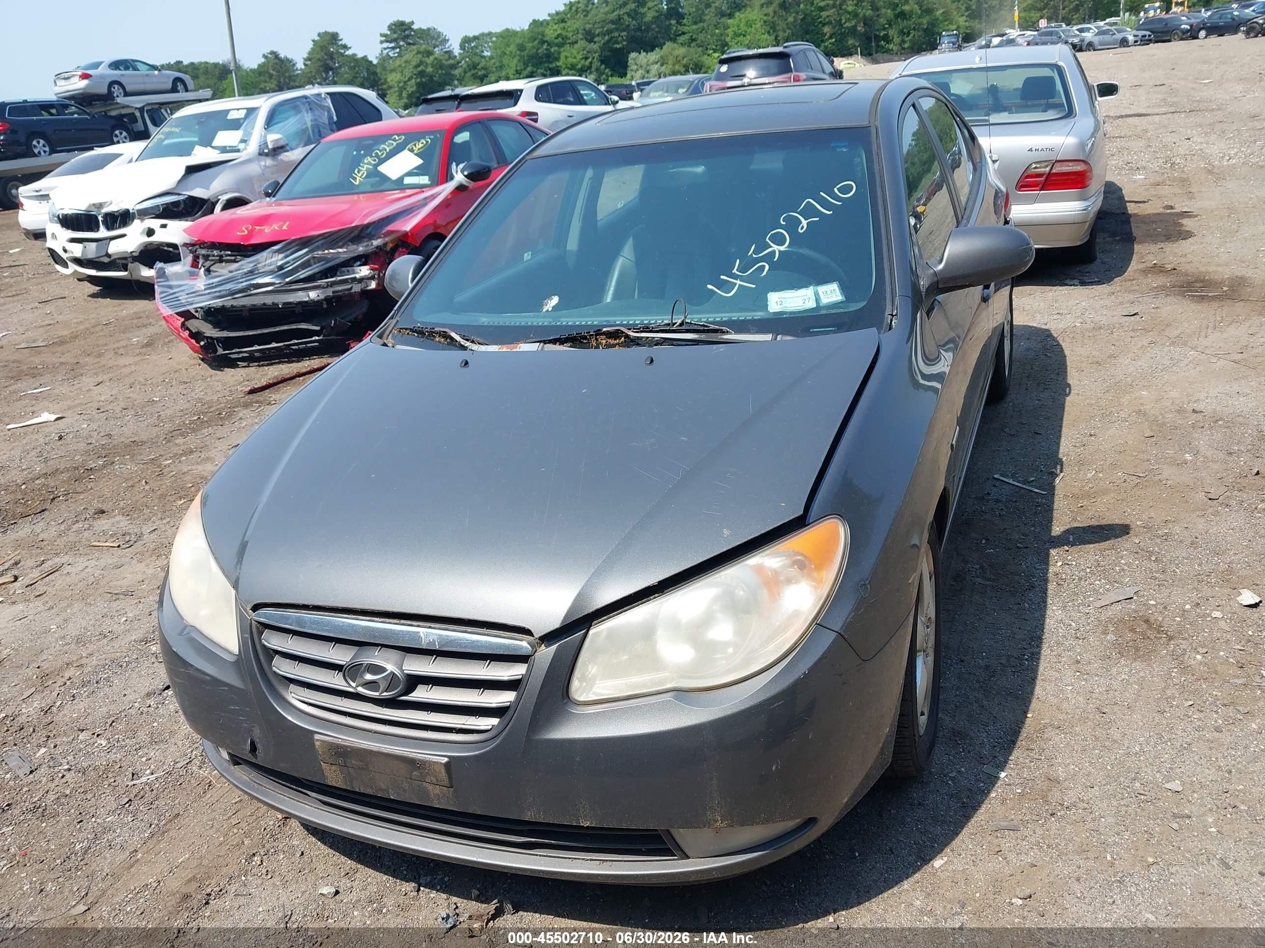2007 Hyundai Elantra Gls/ltd/se Gray vin: KMHDU46D97U095972
