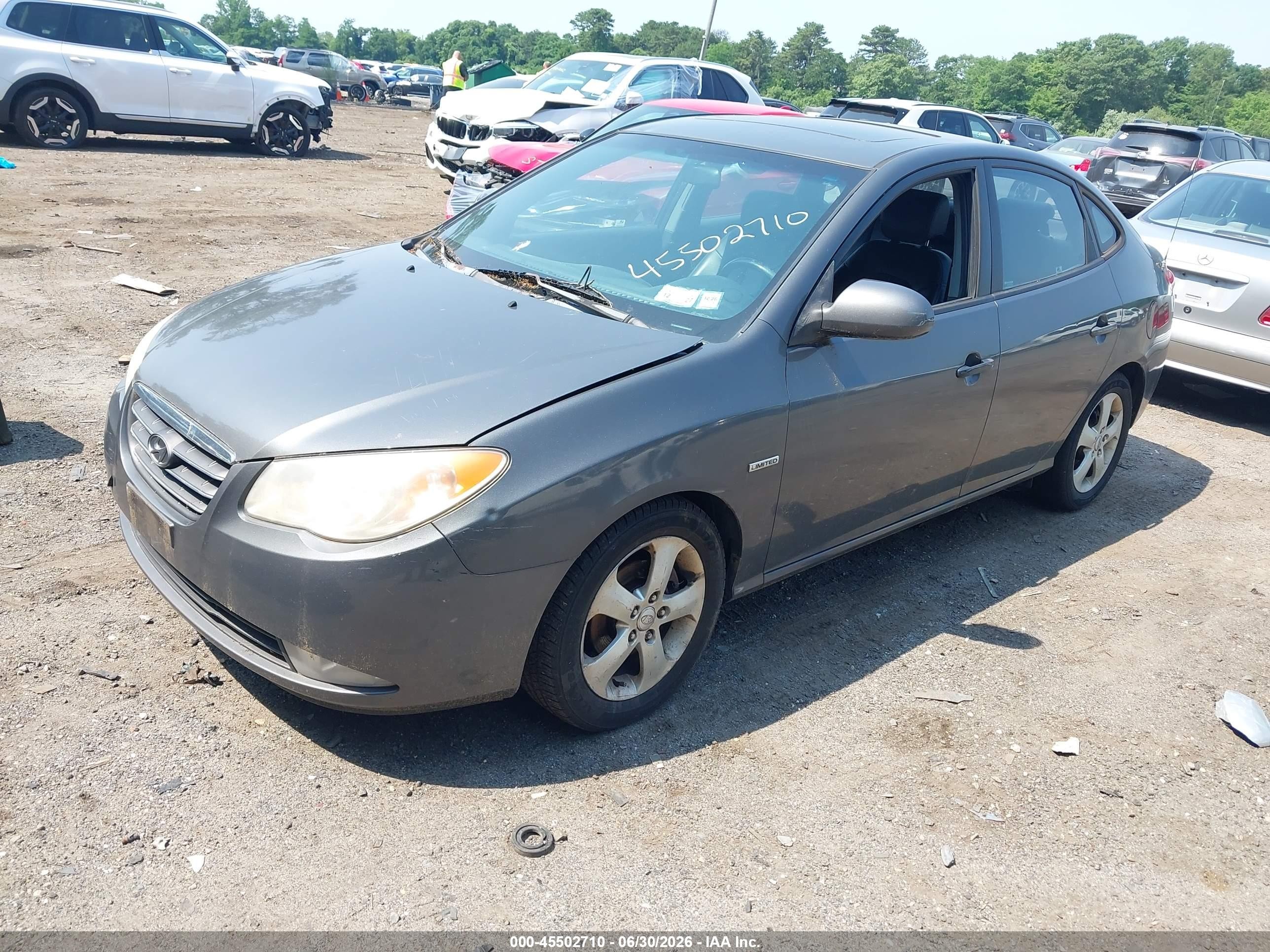 2007 Hyundai Elantra Gls/ltd/se Gray vin: KMHDU46D97U095972