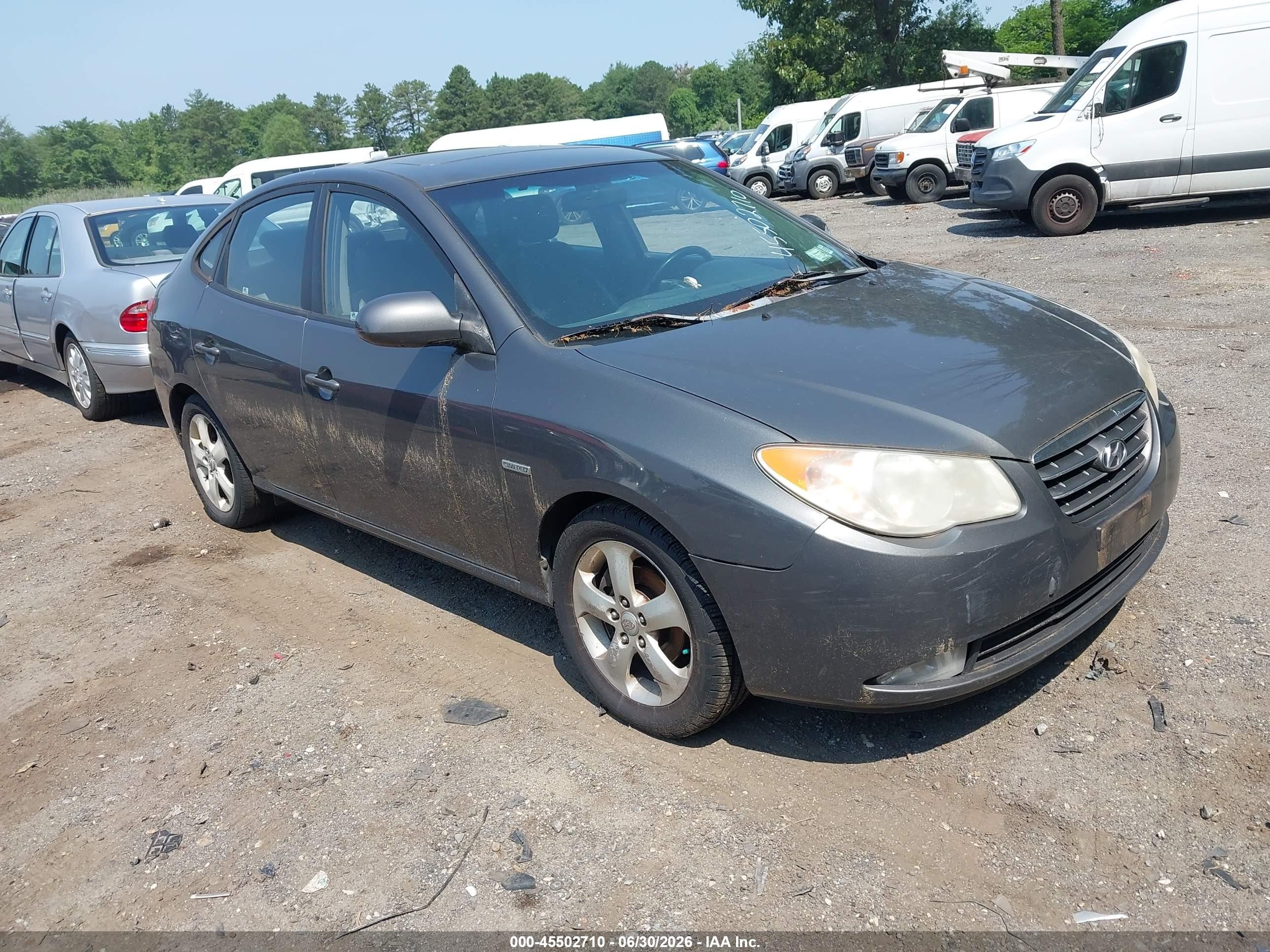 2007 Hyundai Elantra Gls/ltd/se Gray vin: KMHDU46D97U095972