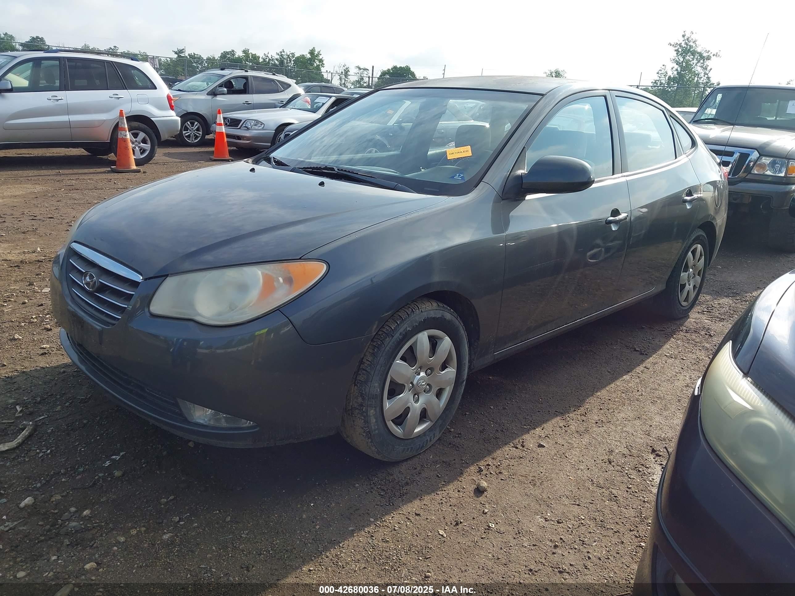 2007 Hyundai Elantra   Серый vin: KMHDU46D97U108333