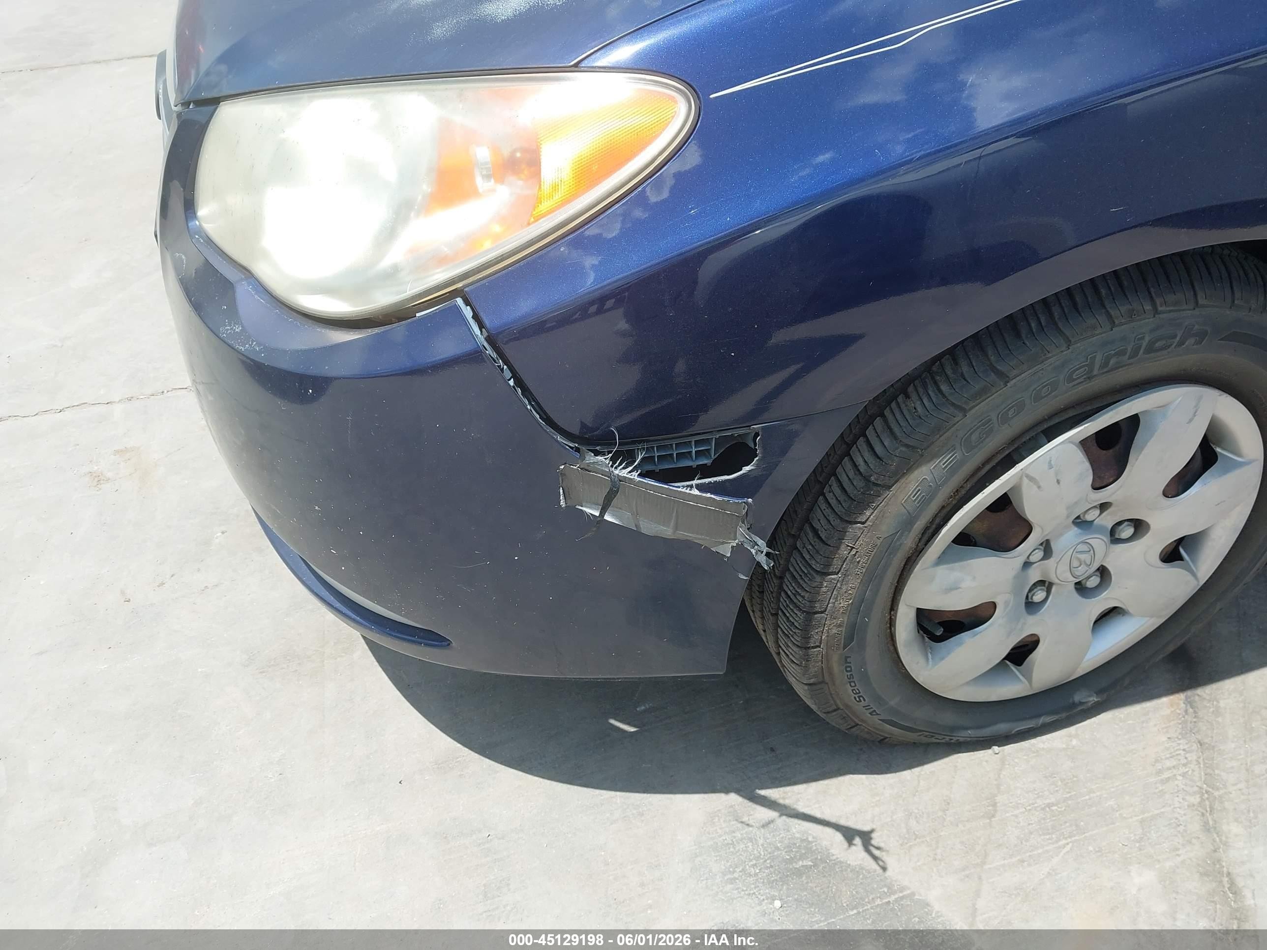 2007 Hyundai Elantra Gls/limited/se Dark Blue vin: KMHDU46D97U155829