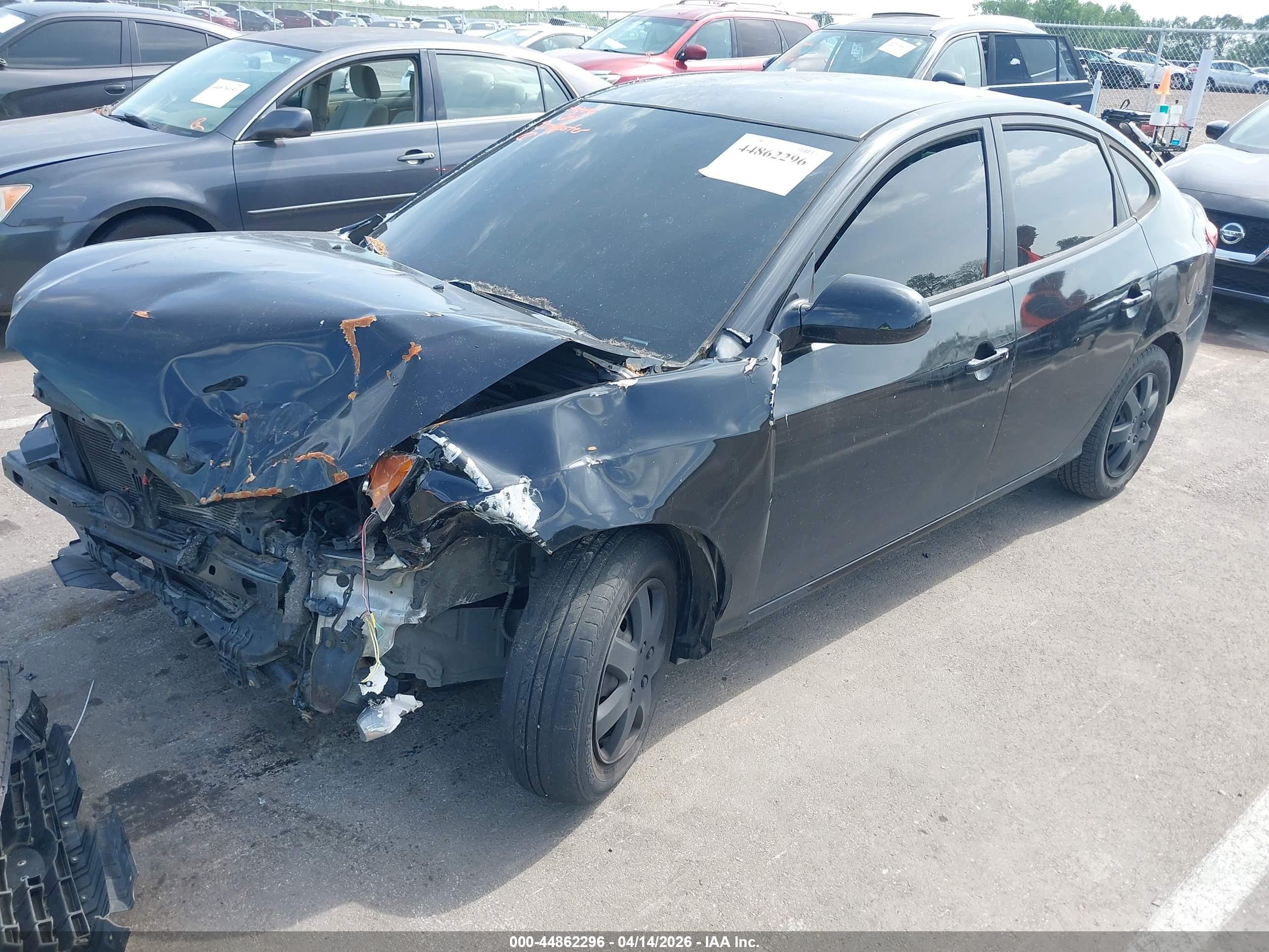 2007 Hyundai Elantra Gls/limited/se Black vin: KMHDU46D97U197756