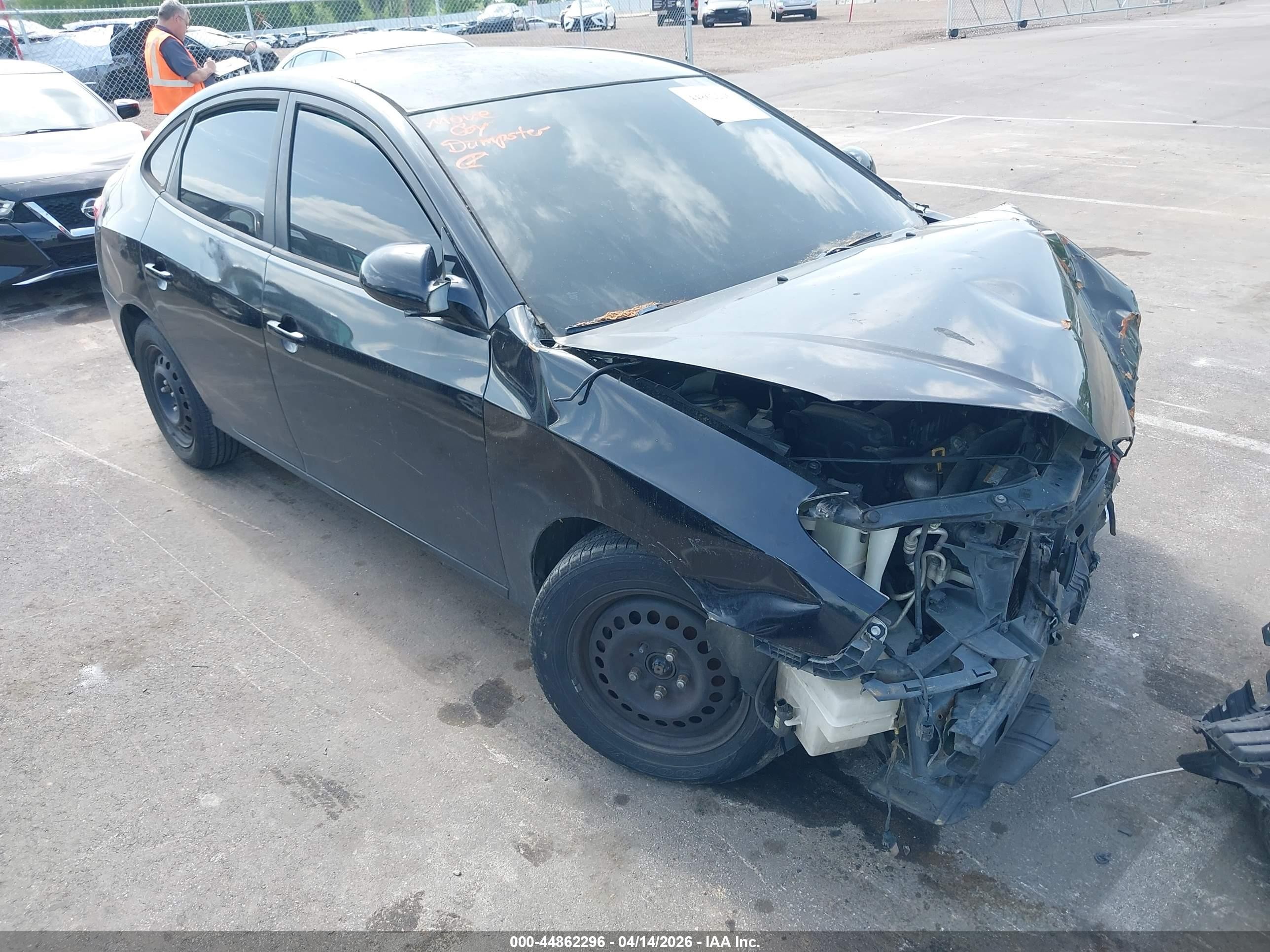 2007 Hyundai Elantra Gls/limited/se Black vin: KMHDU46D97U197756