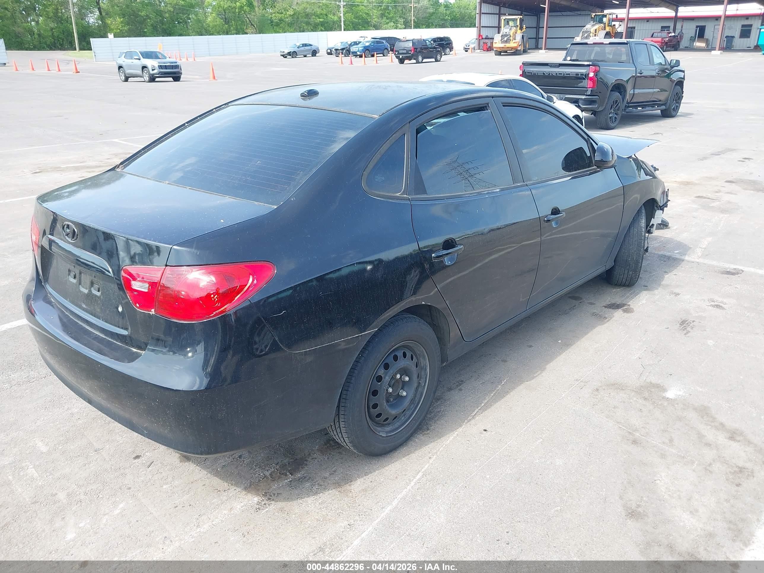 2007 Hyundai Elantra Gls/limited/se Black vin: KMHDU46D97U197756