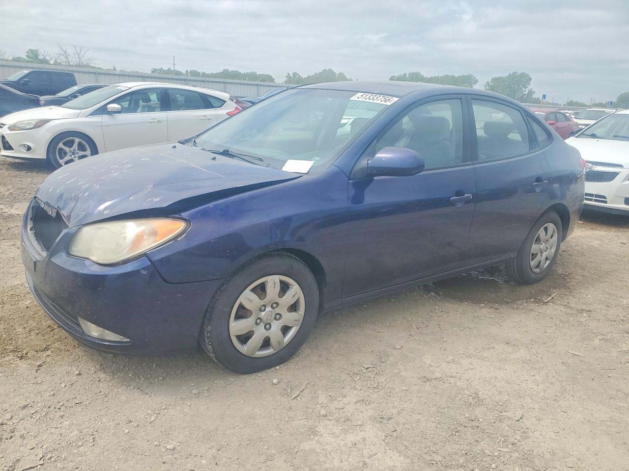 2007 Hyundai Elantra Gls Blue vin: KMHDU46D97U207170