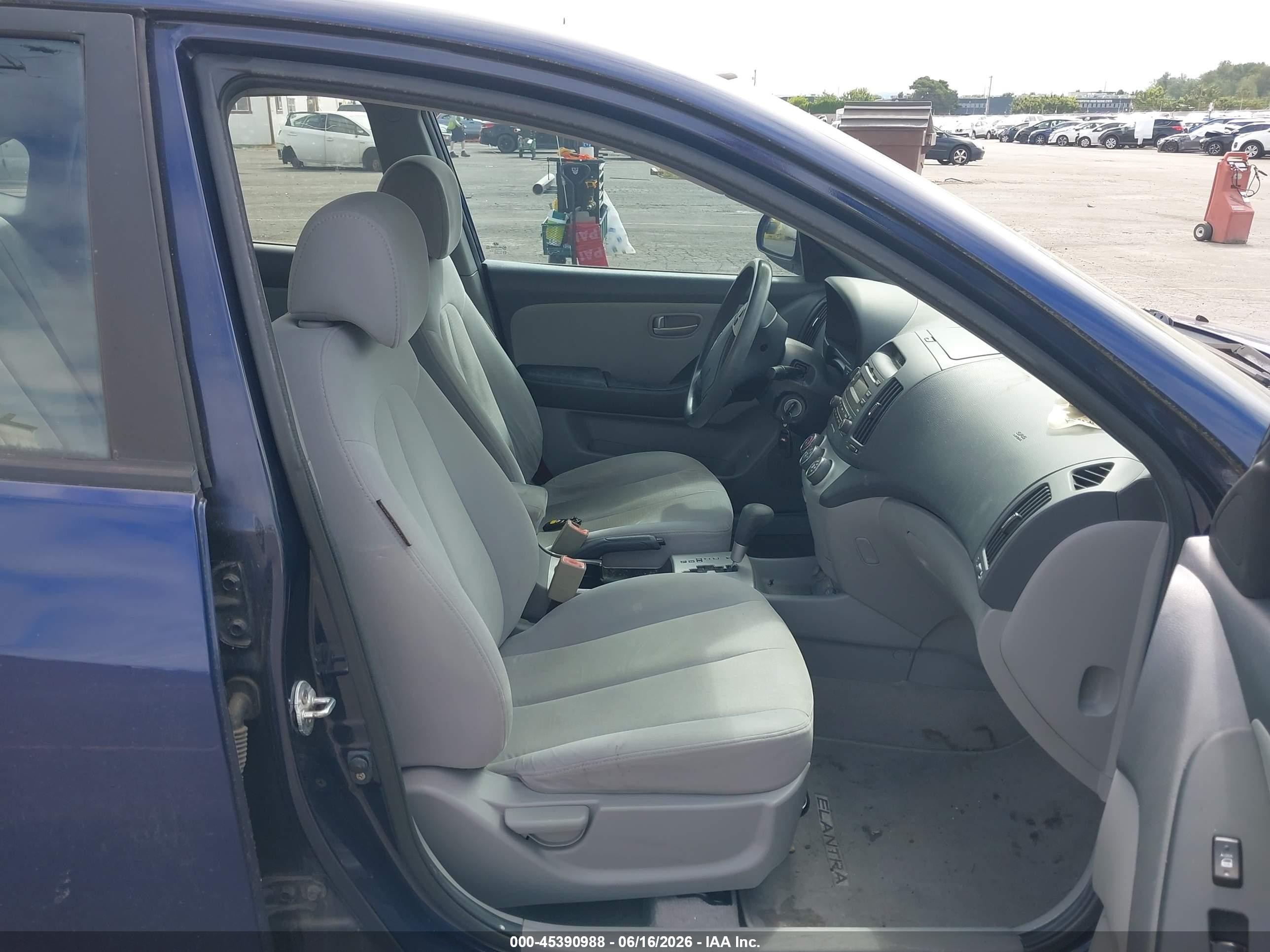 2007 Hyundai Elantra Gls/ltd/se Синий vin: KMHDU46D97U235857