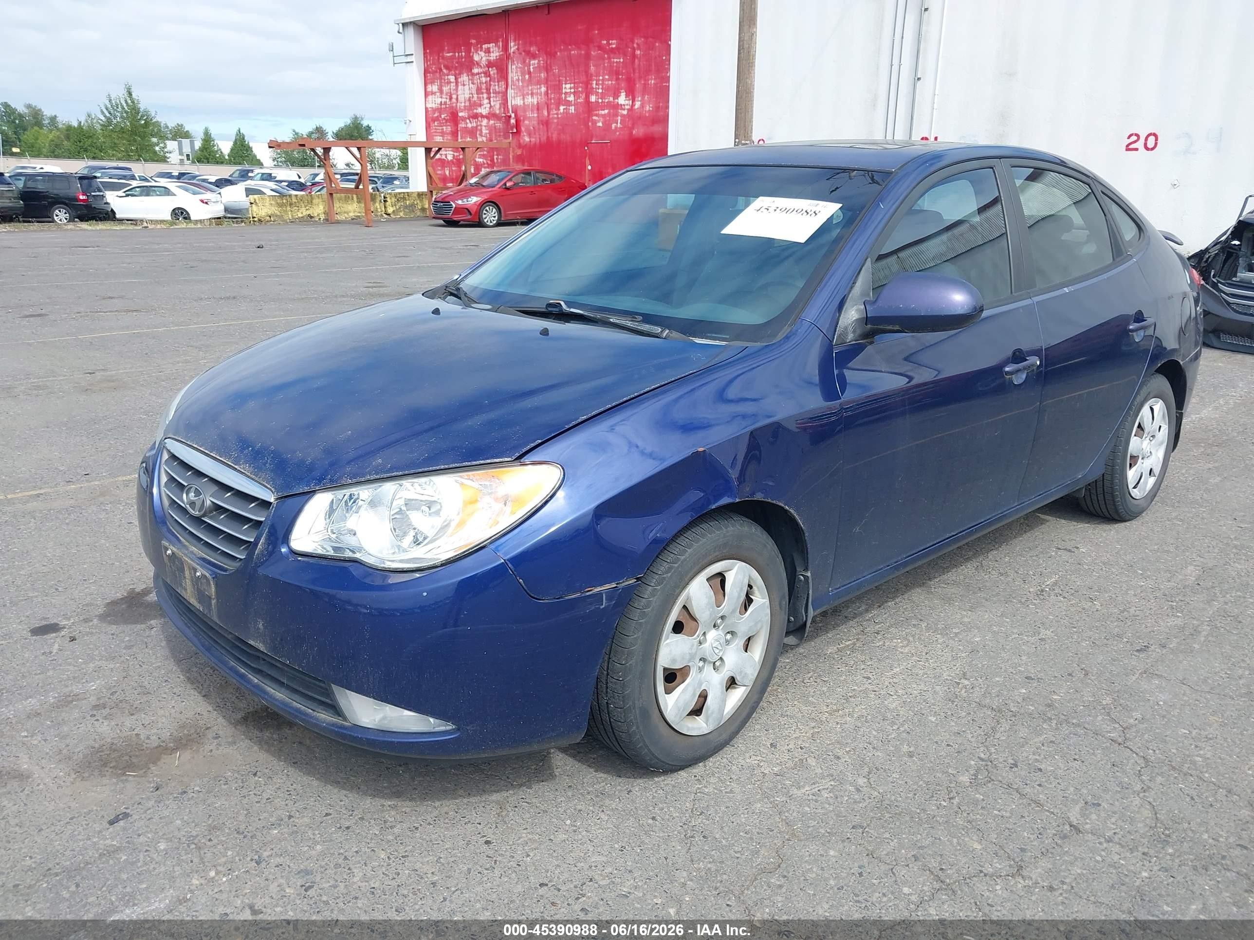 2007 Hyundai Elantra Gls/ltd/se Синий vin: KMHDU46D97U235857