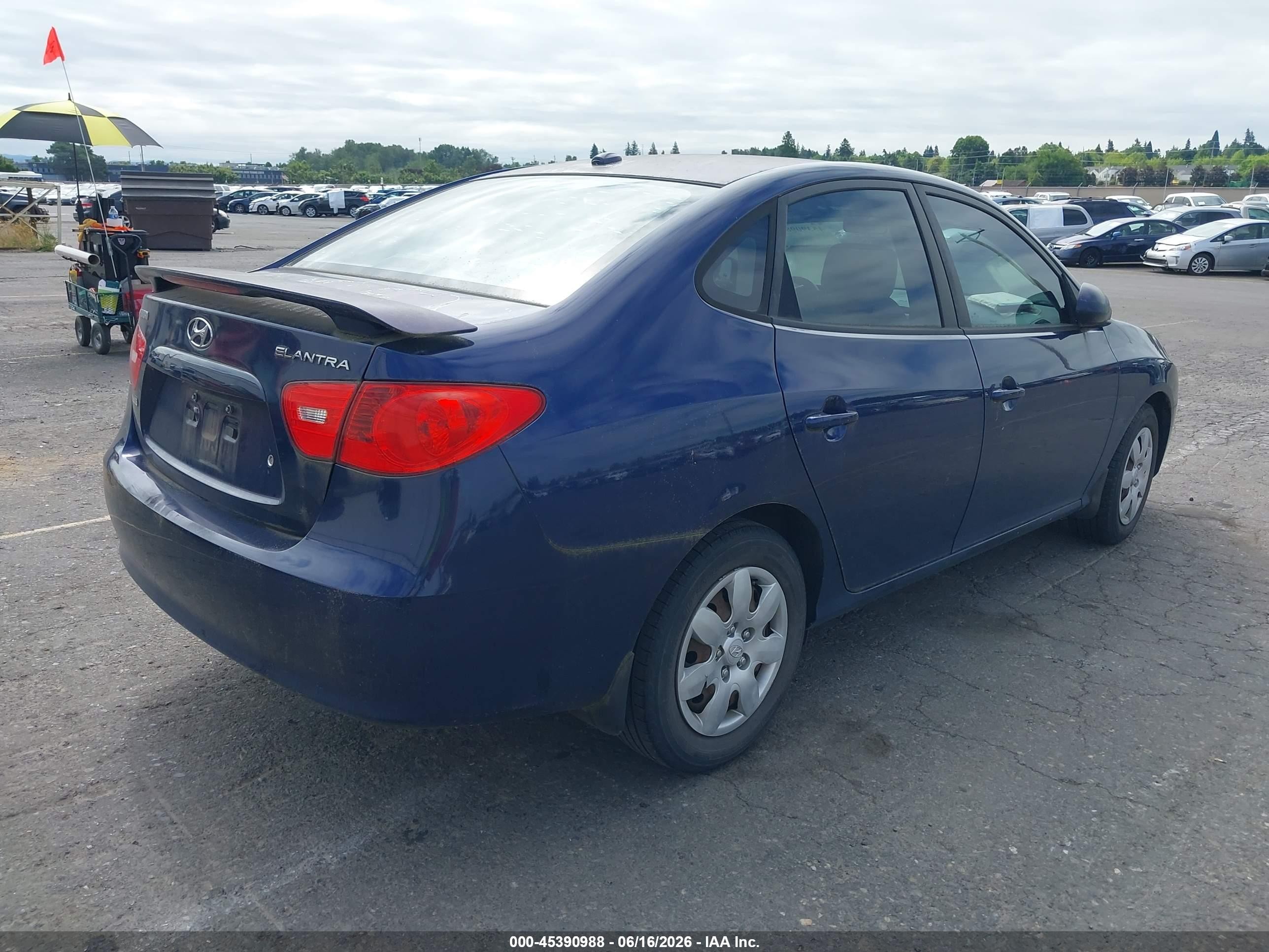 2007 Hyundai Elantra Gls/ltd/se Синий vin: KMHDU46D97U235857