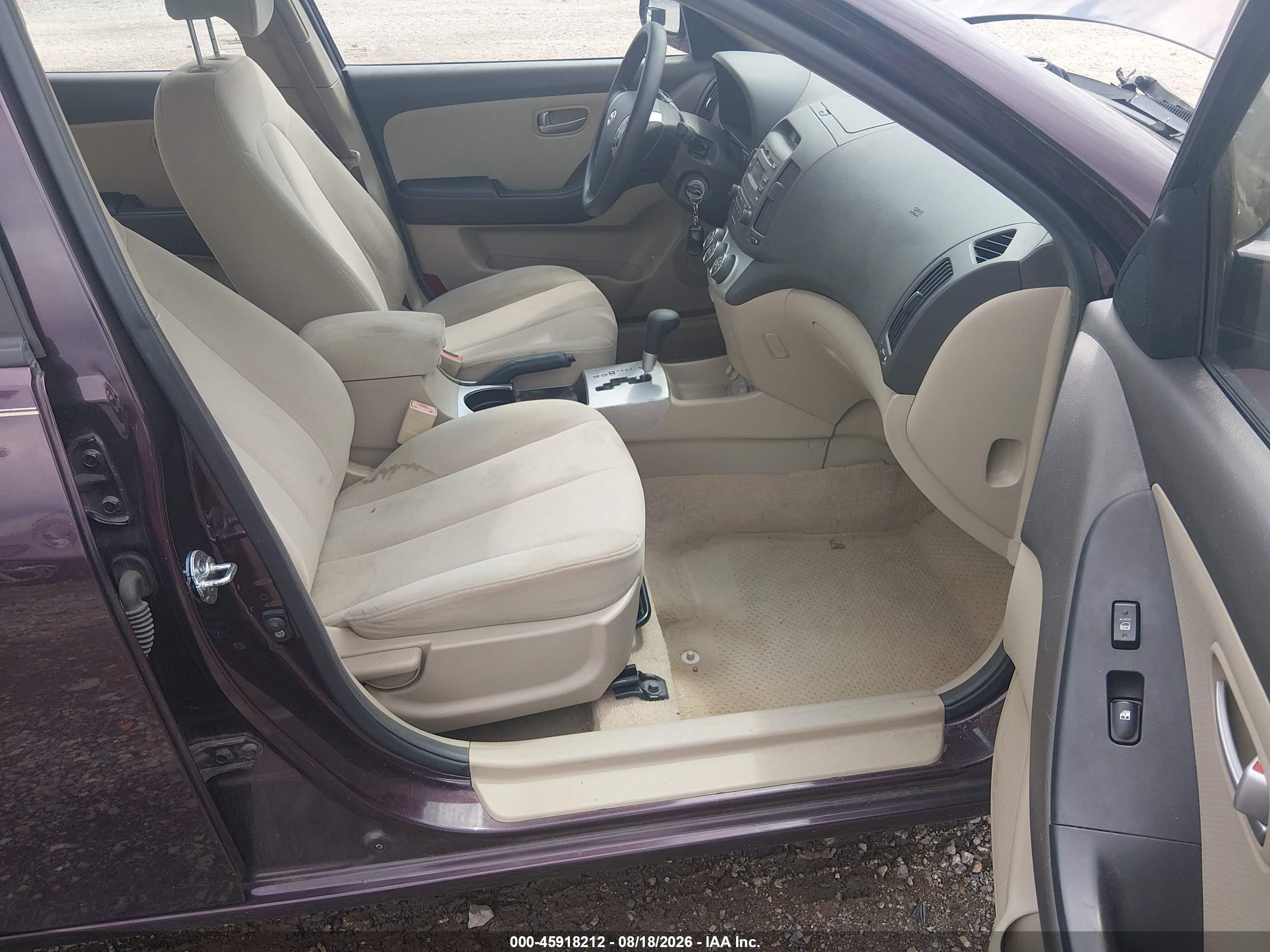 2008 Hyundai Elantra Gls/se Purple vin: KMHDU46D98U286289
