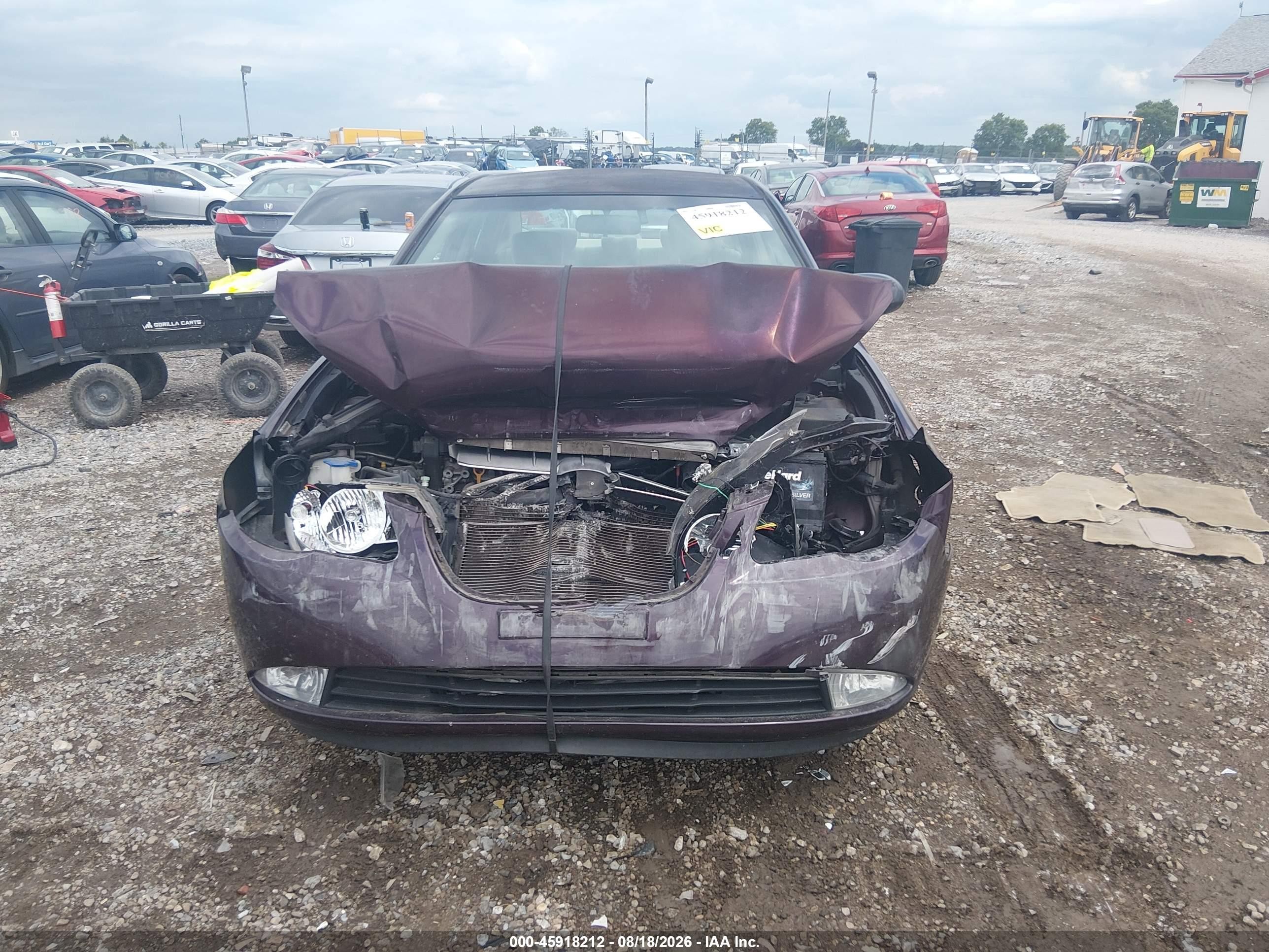 2008 Hyundai Elantra Gls/se Purple vin: KMHDU46D98U286289