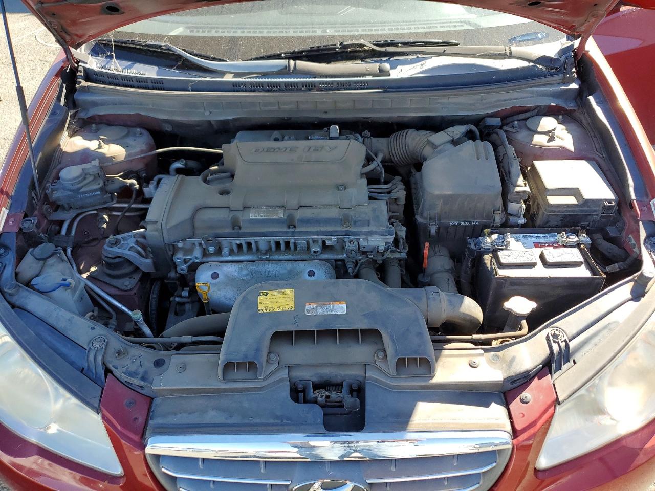 2008 Hyundai Elantra Gls Red vin: KMHDU46D98U305844