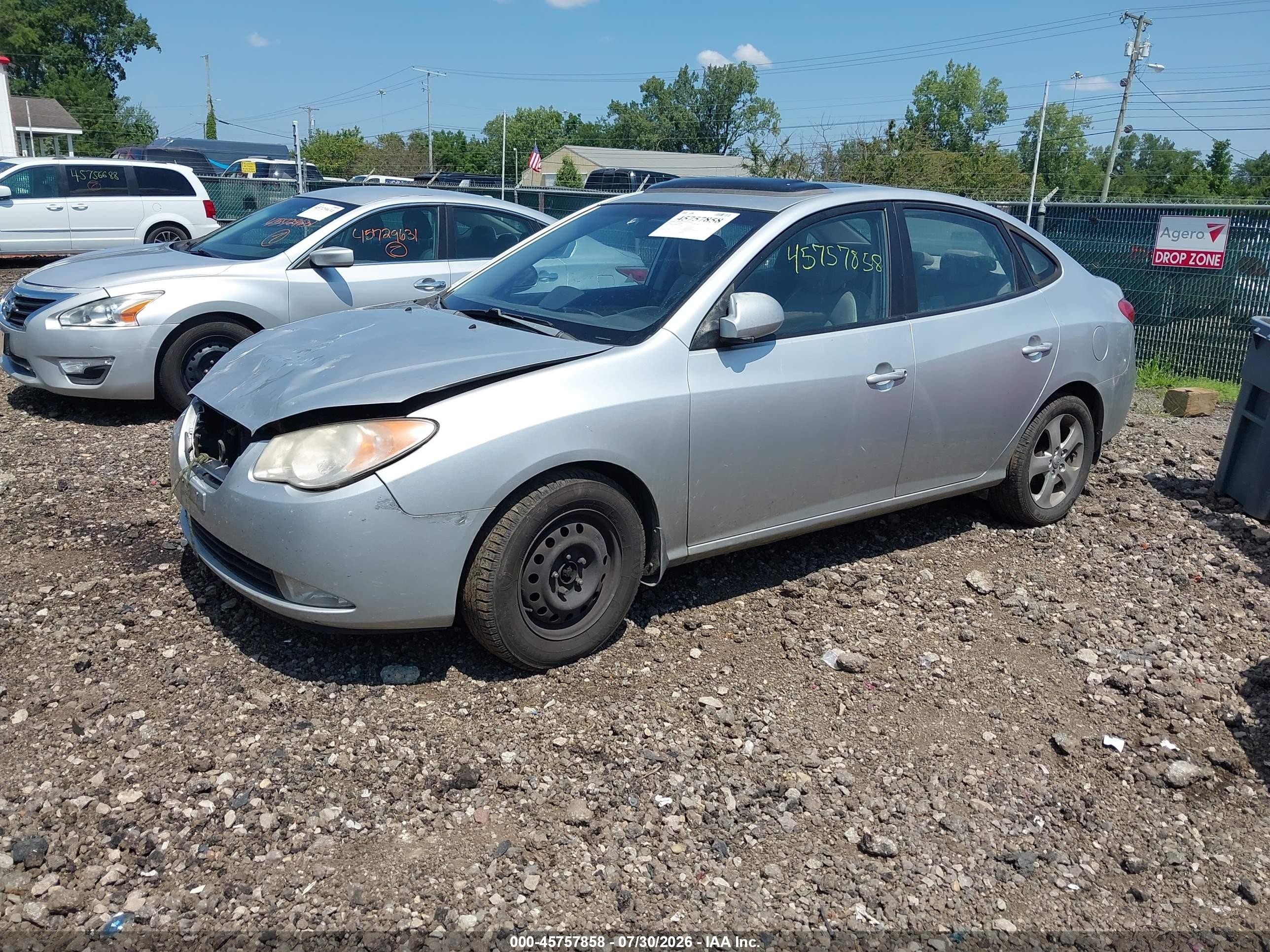 2008 Hyundai Elantra Gls/se Silver vin: KMHDU46D98U334471