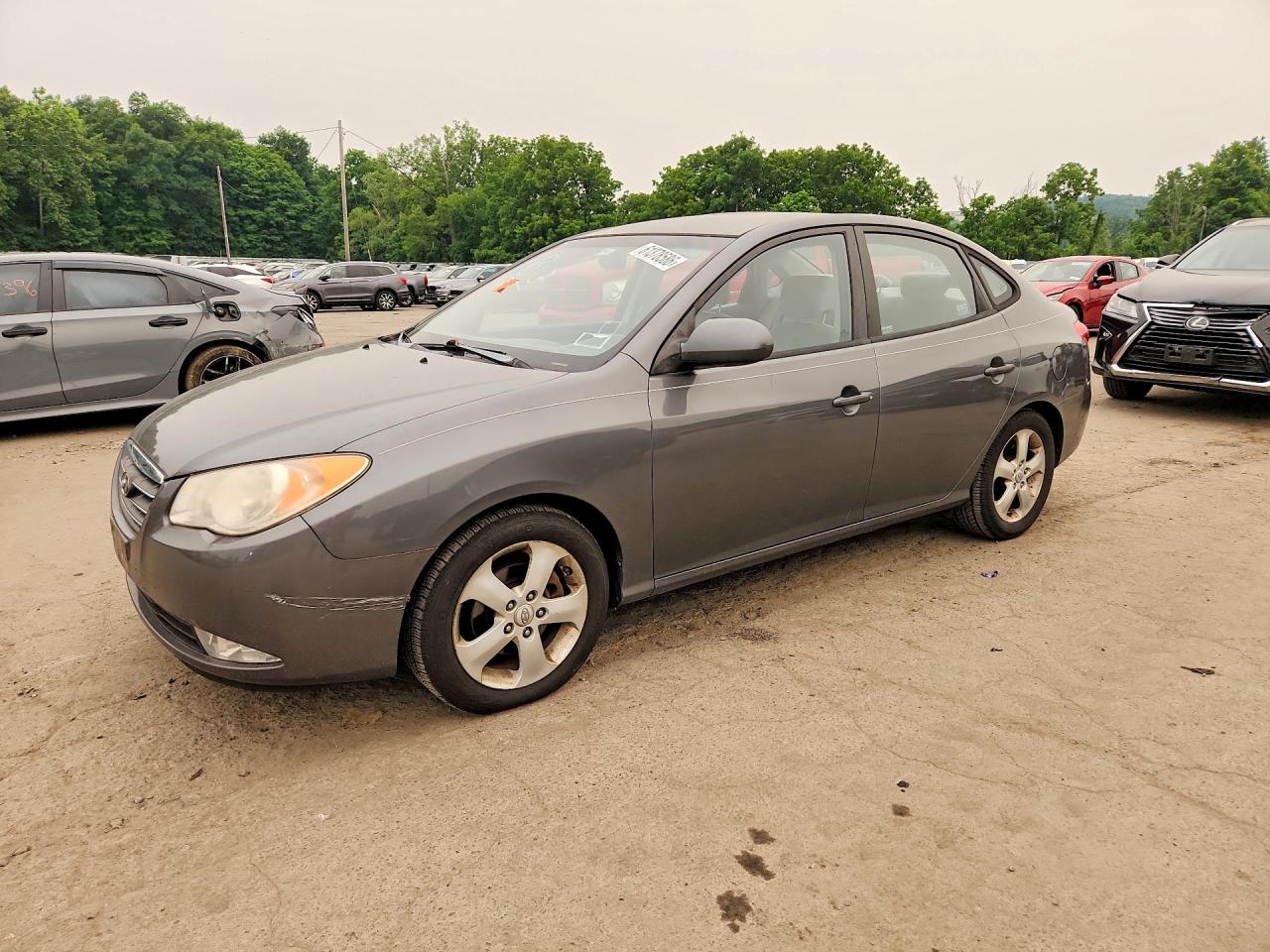2008 Hyundai Elantra Gls Gray vin: KMHDU46D98U368006
