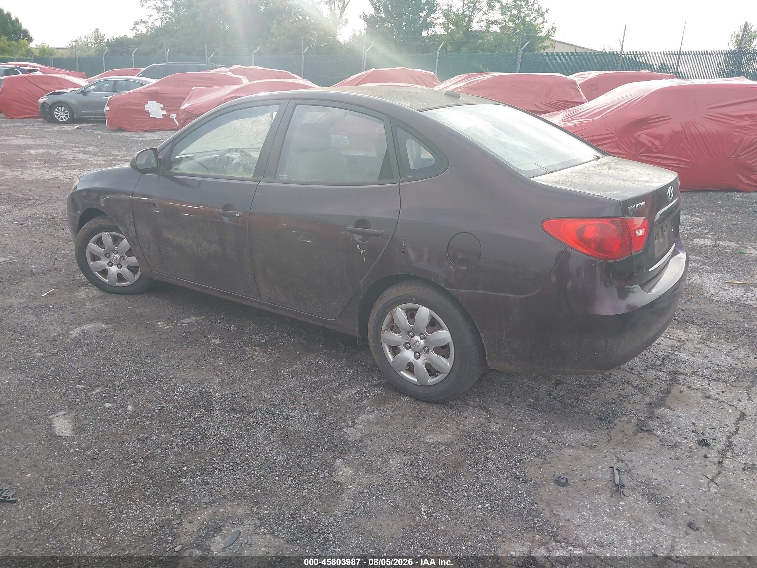 2008 Hyundai Elantra Gls/se Maroon vin: KMHDU46D98U382875