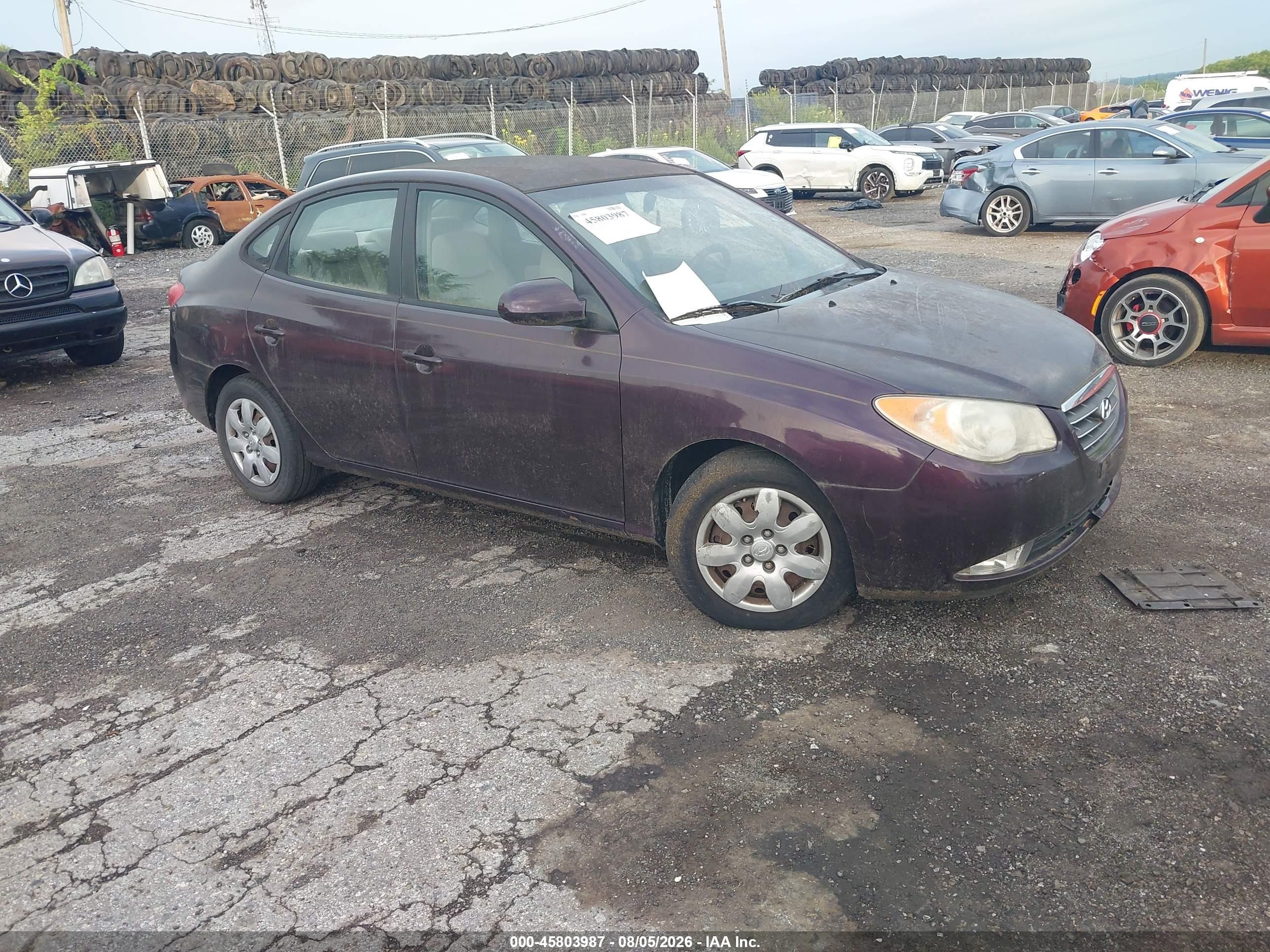 2008 Hyundai Elantra Gls/se Maroon vin: KMHDU46D98U382875