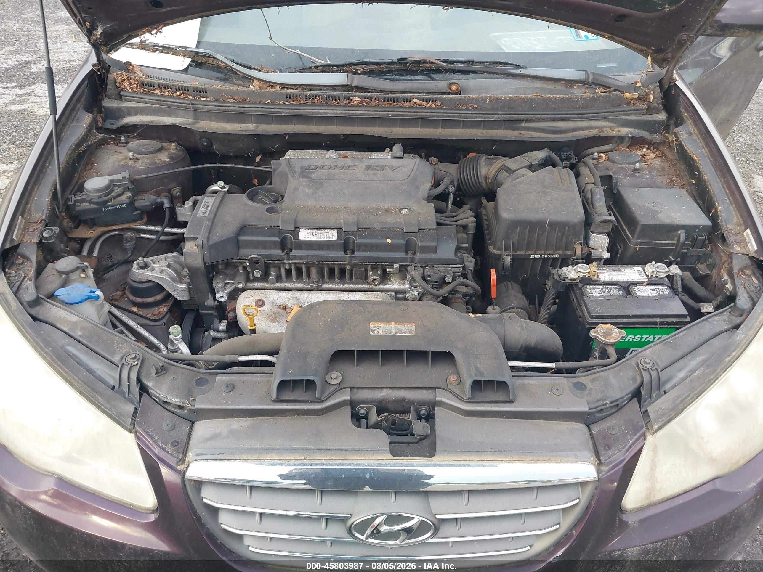 2008 Hyundai Elantra Gls/se Maroon vin: KMHDU46D98U382875