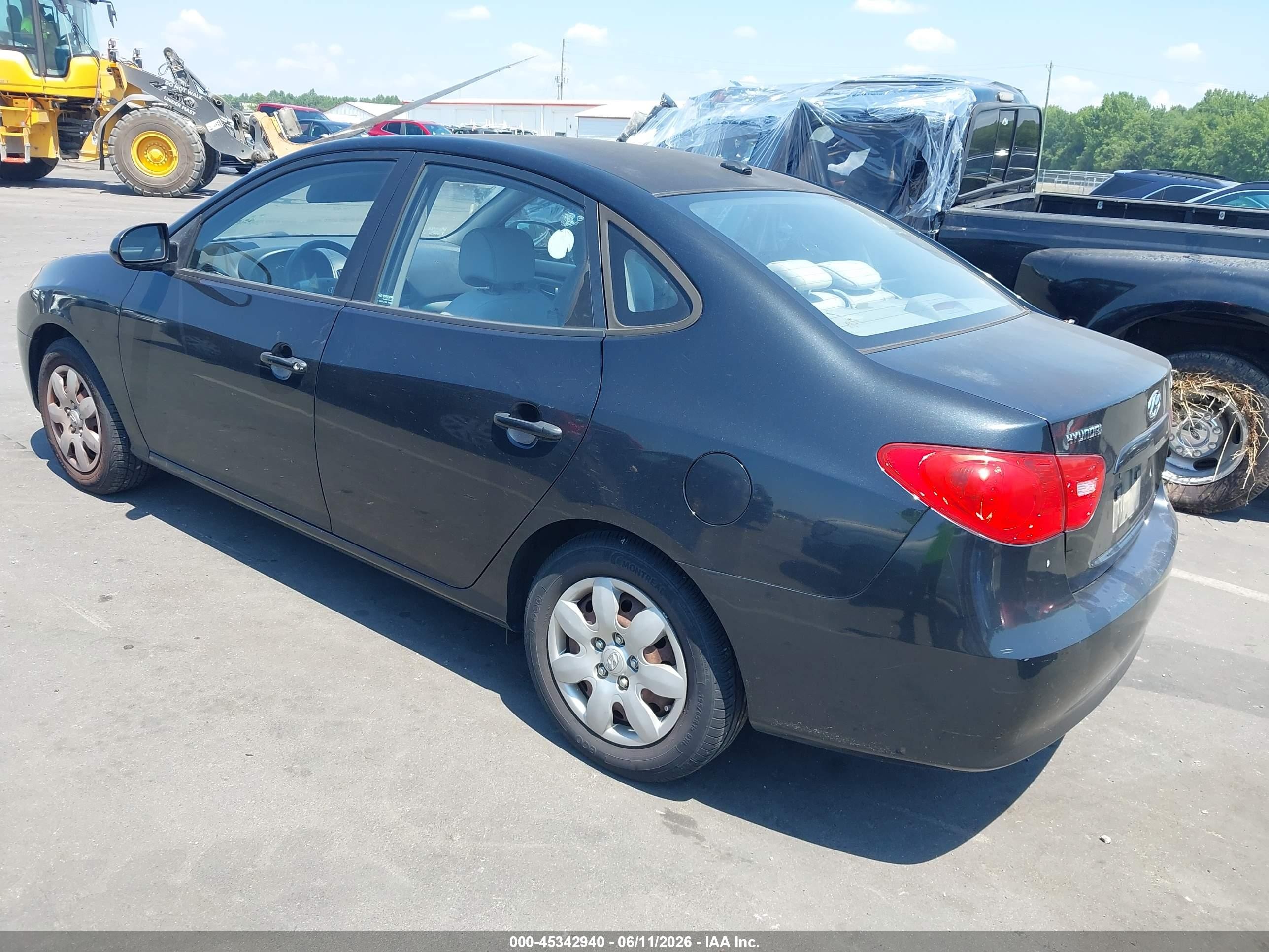 2008 Hyundai Elantra Gls/se Black vin: KMHDU46D98U462323