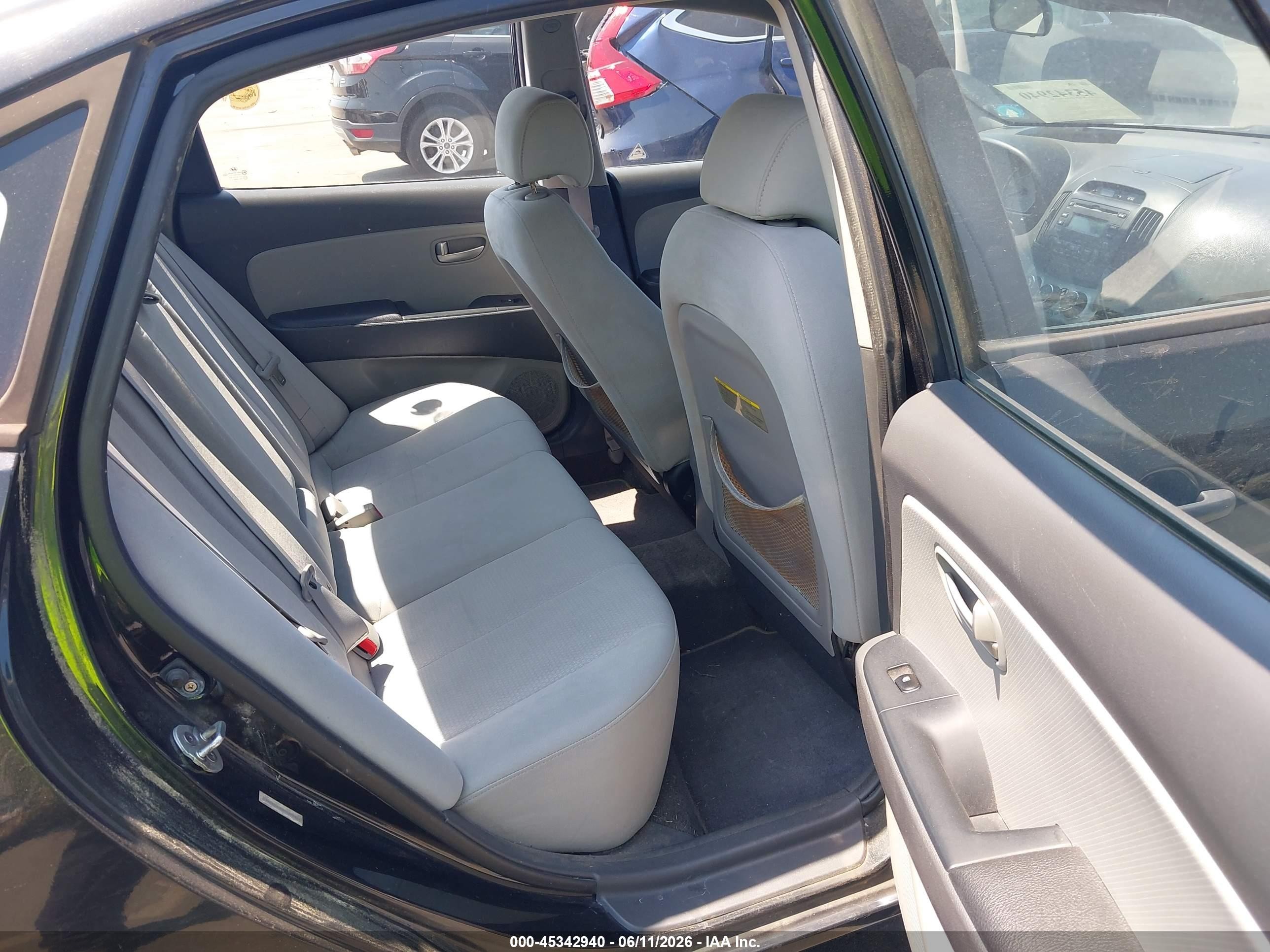 2008 Hyundai Elantra Gls/se Black vin: KMHDU46D98U462323