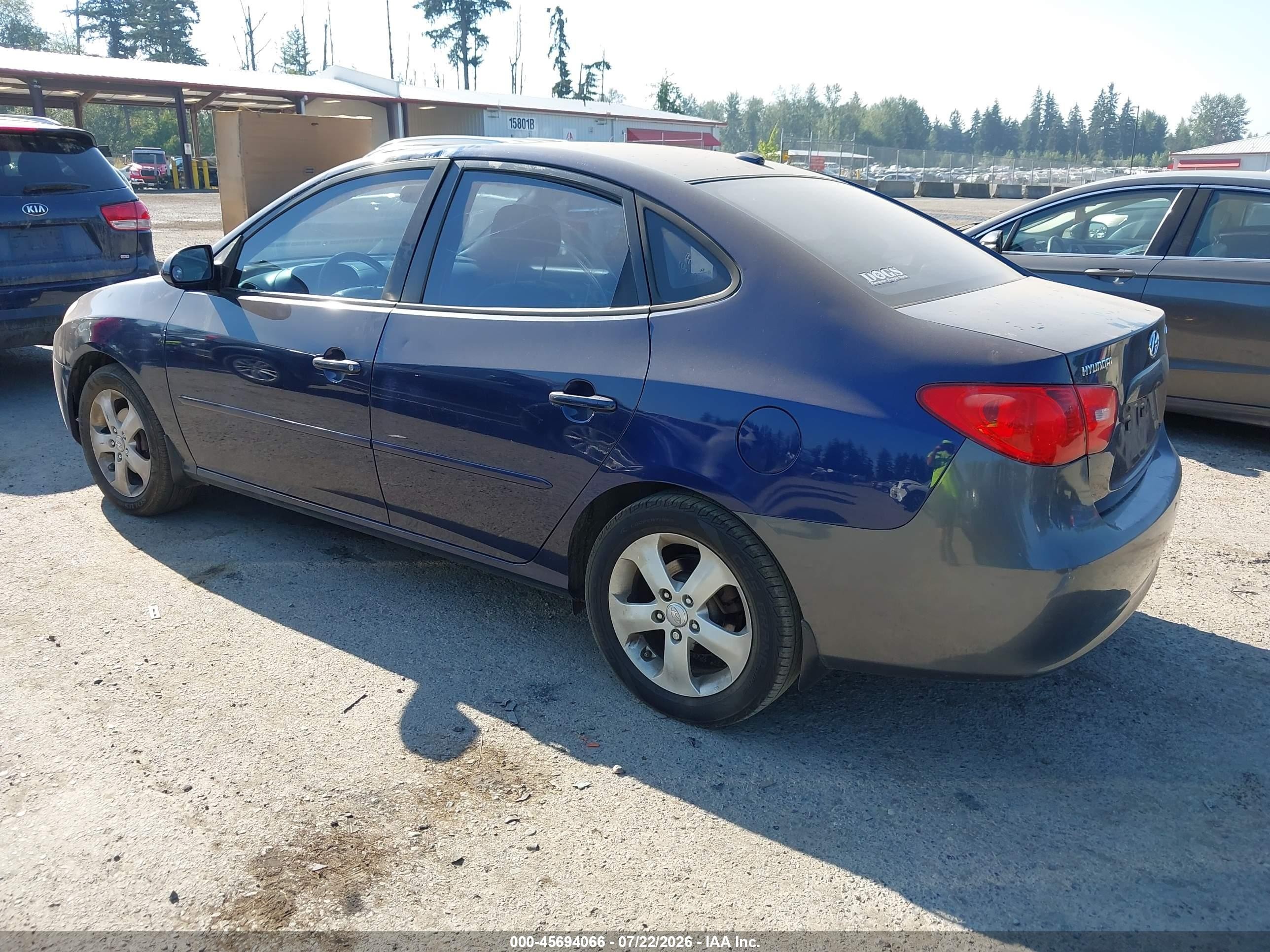 2008 Hyundai Elantra Gls/se Dark Blue vin: KMHDU46D98U464914