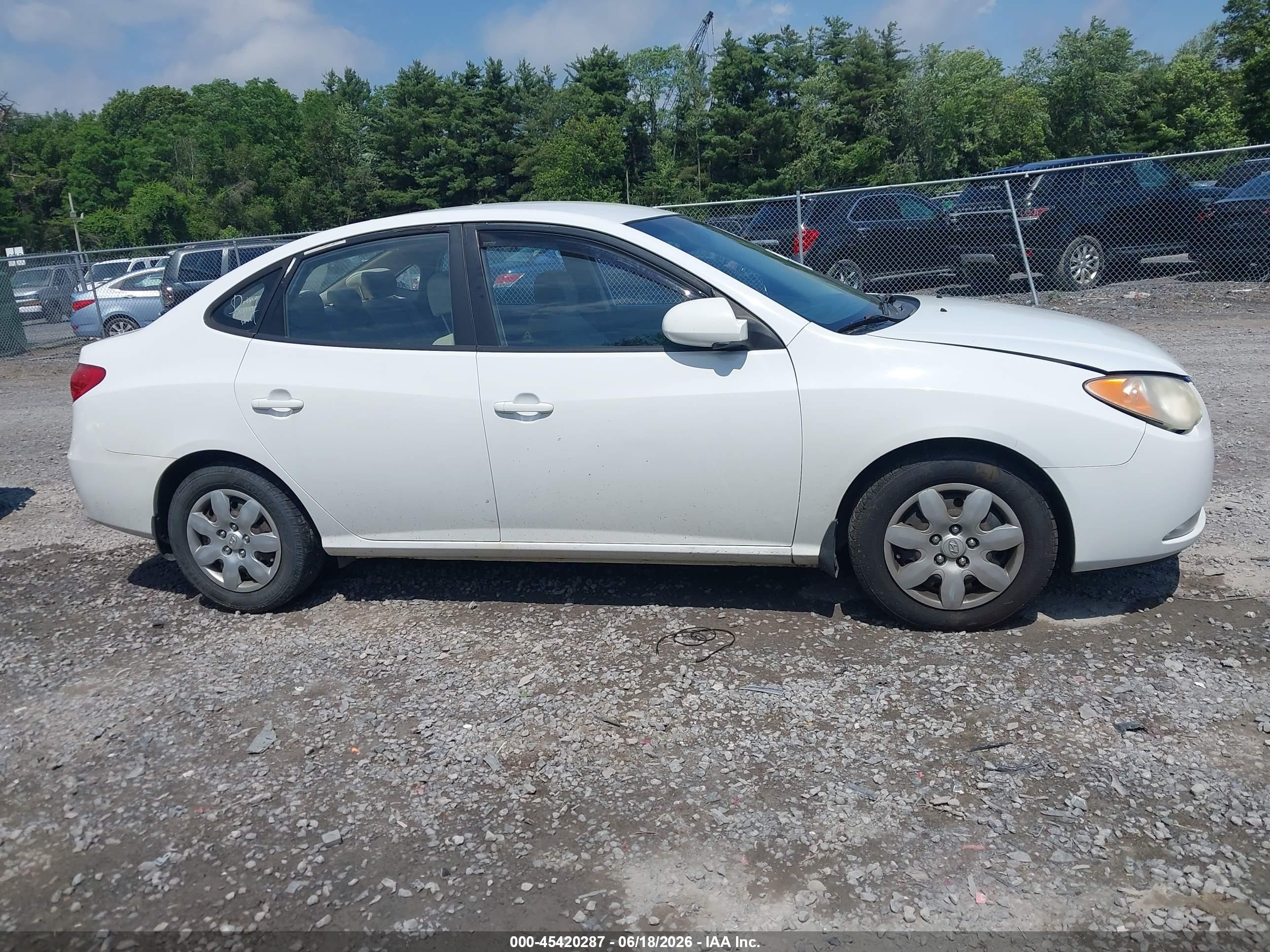 2008 Hyundai Elantra Gls/se White vin: KMHDU46D98U478585