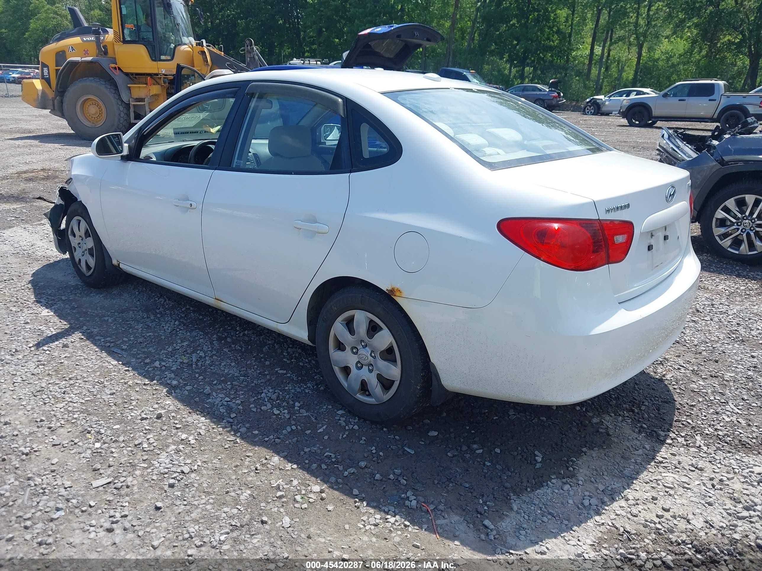 2008 Hyundai Elantra Gls/se White vin: KMHDU46D98U478585