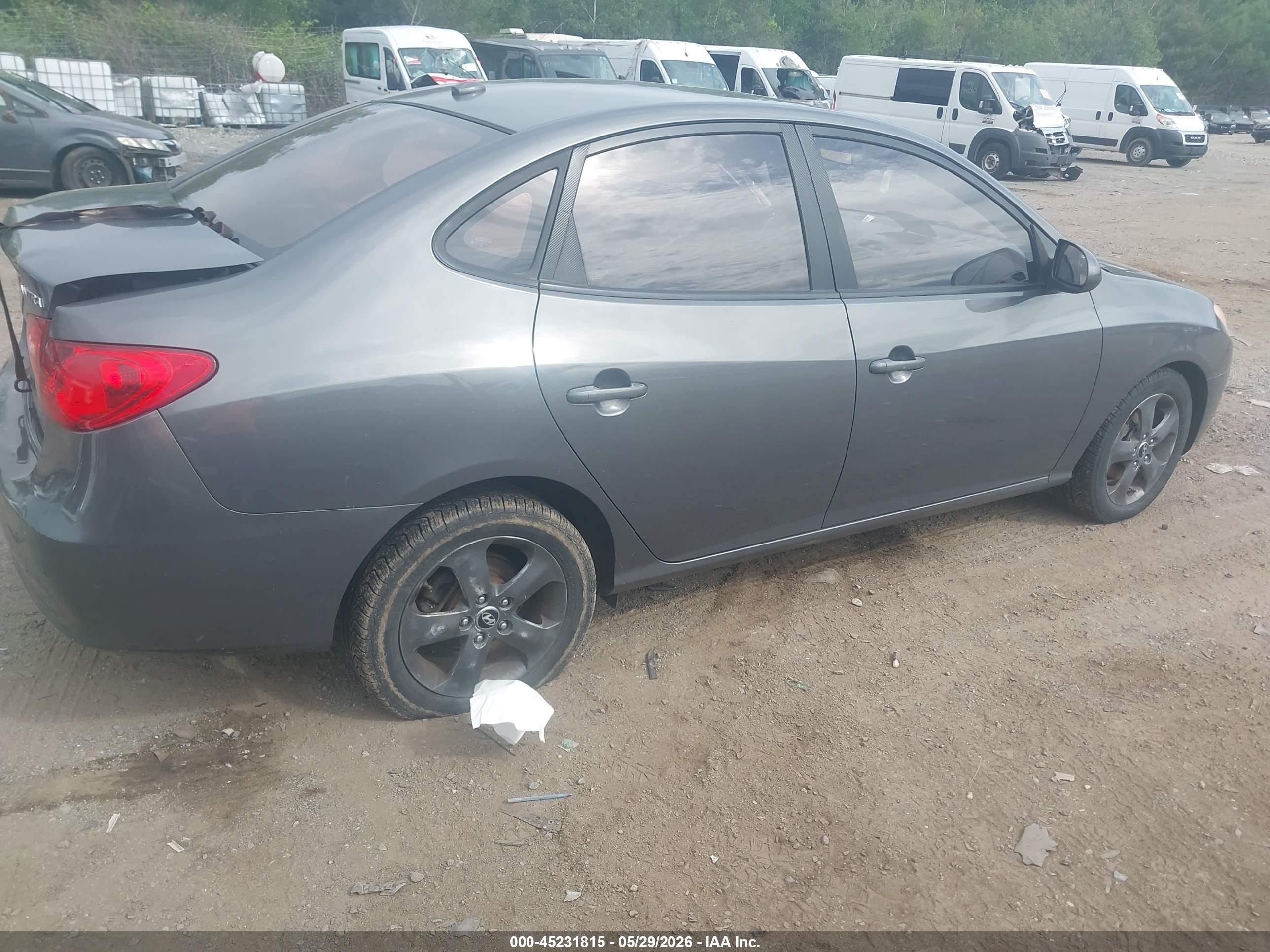 2008 Hyundai Elantra Gls/se Gray vin: KMHDU46D98U499128