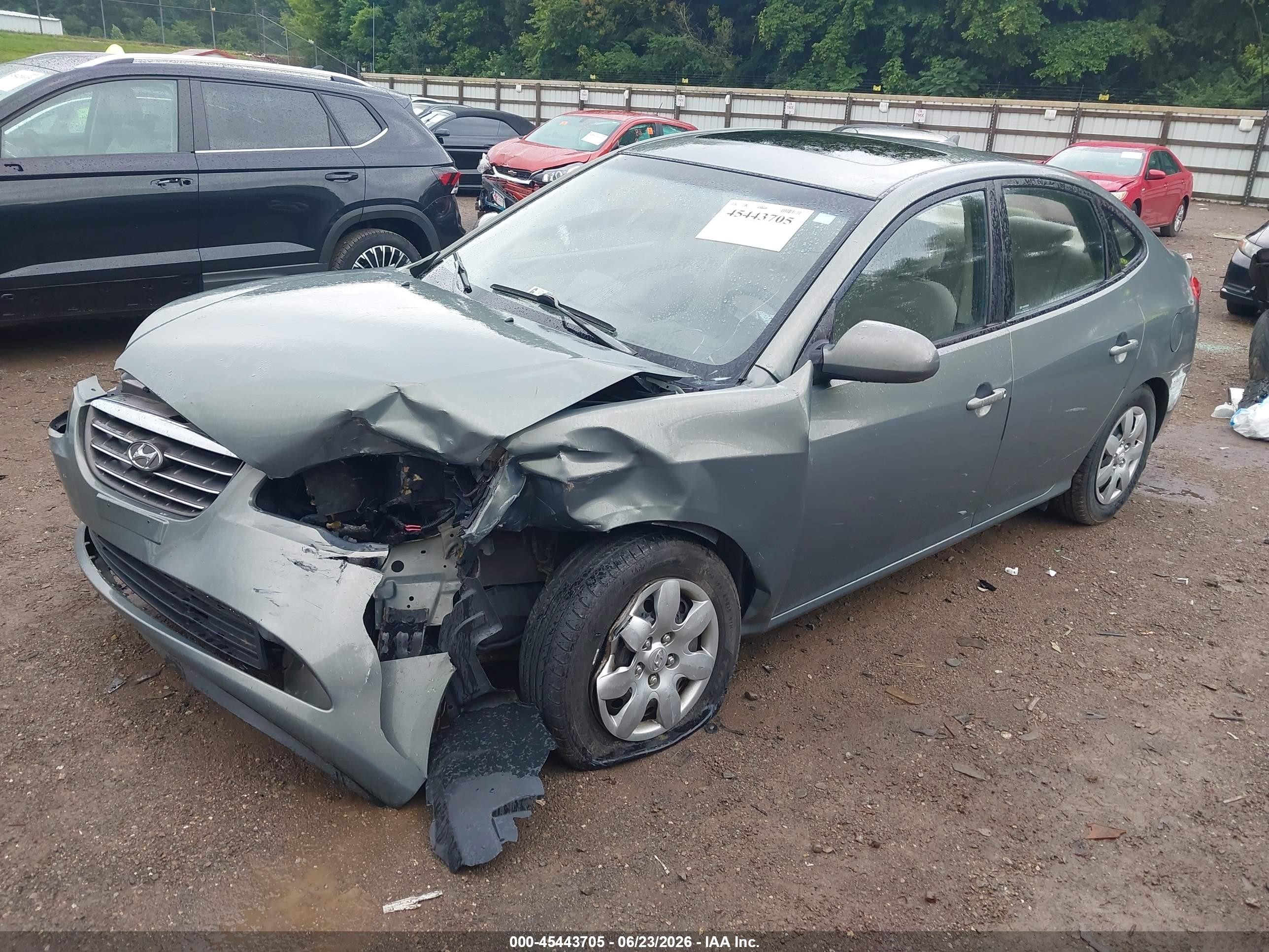 2009 Hyundai Elantra Gls Gray vin: KMHDU46D99U676066
